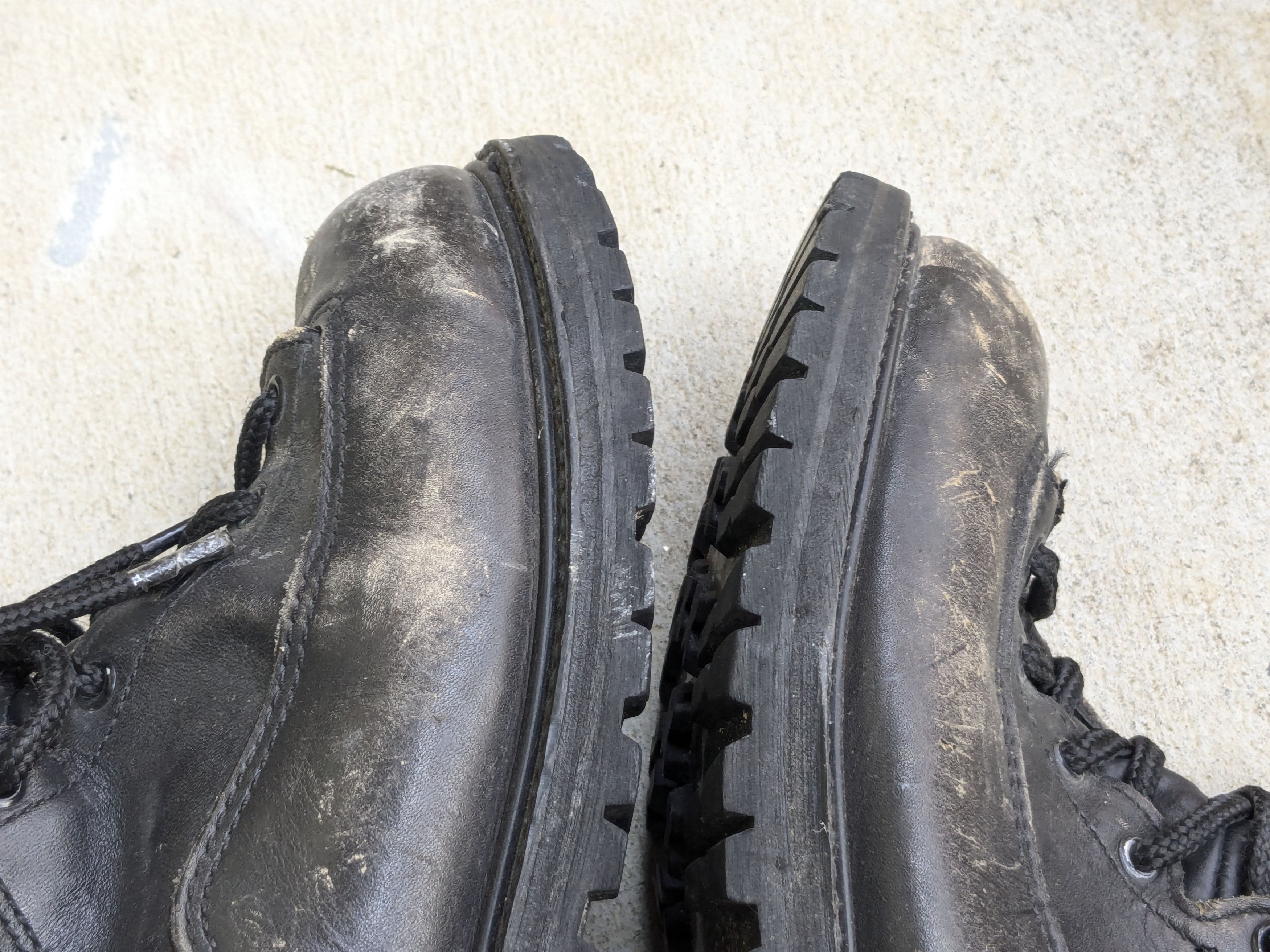 Genuine Leather × Vintage Vintage Boots Black Leather 10 Wide Work Rubber Combat Size US 10 / EU 43 - 10 Thumbnail