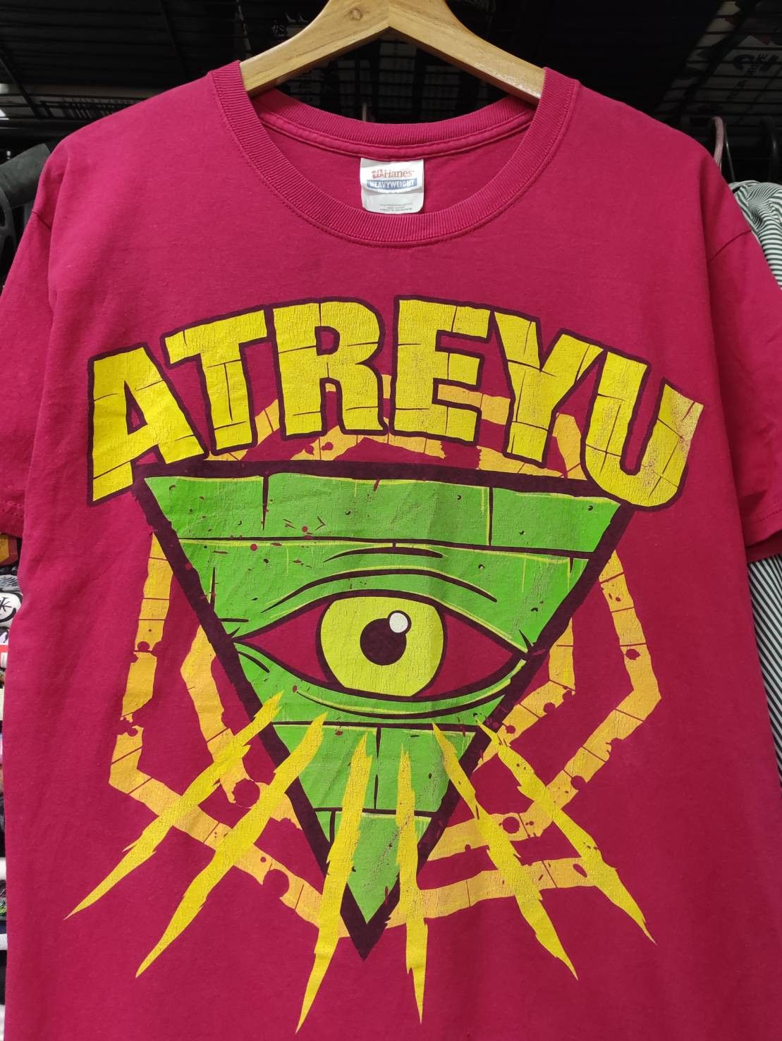 Band Tees Vtg 00's Atreyu Band " Eye of Providence " T-Shirt Size US M / EU 48-50 / 2 - 1 Thumbnail