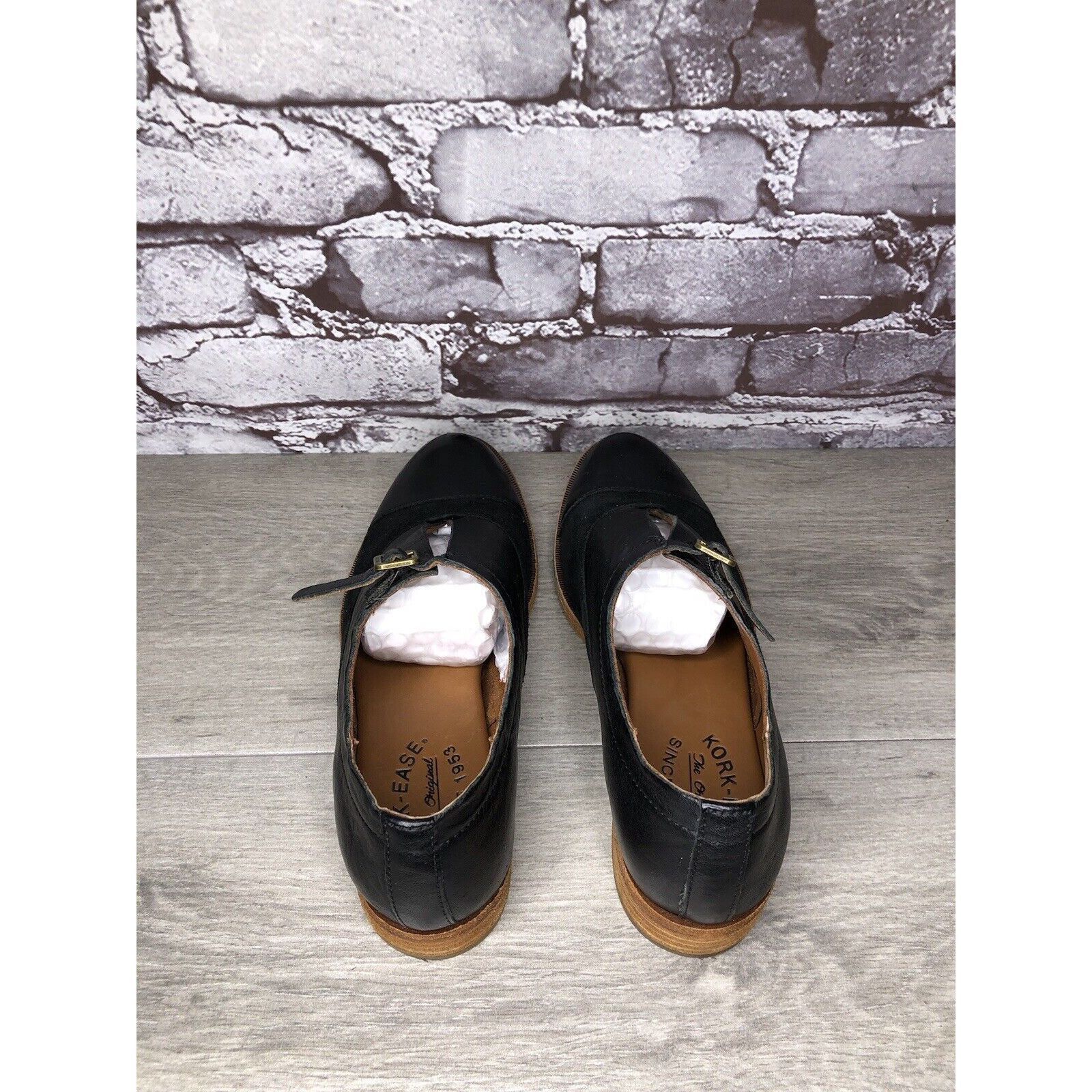 Other Kork Ease Niseda Black Leather Suede Monk Strap Oxfords Shoe Size US 8 / IT 38 - 6 Thumbnail