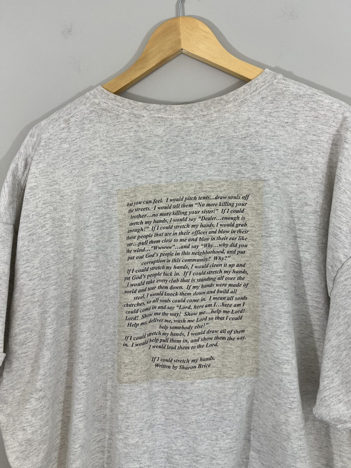 Vintage Oversize Distressed Religious Script Boxy XXXL Tee Size US XXL / EU 58 / 5 - 9 Thumbnail