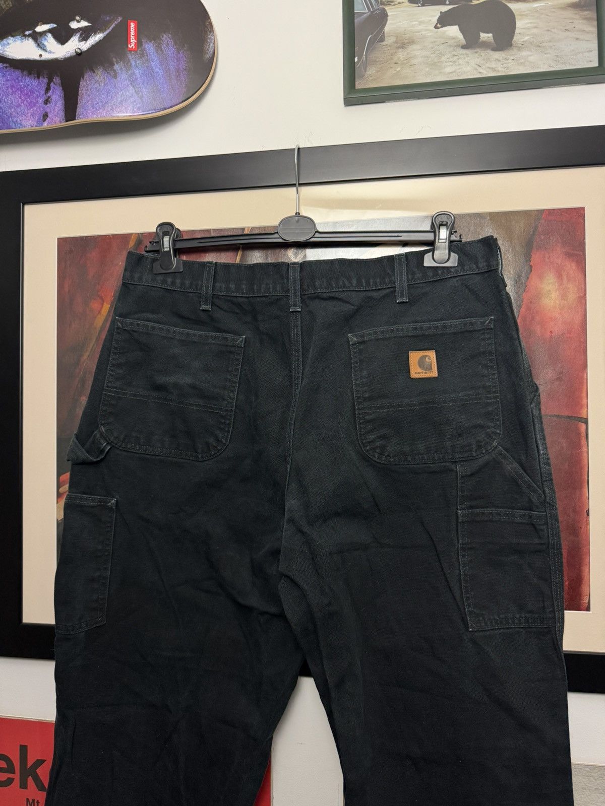 Carhartt Vintage 90s Carhartt Single Knee Washed Black Rare Work Pant Size US 38 / EU 54 - 2 Thumbnail