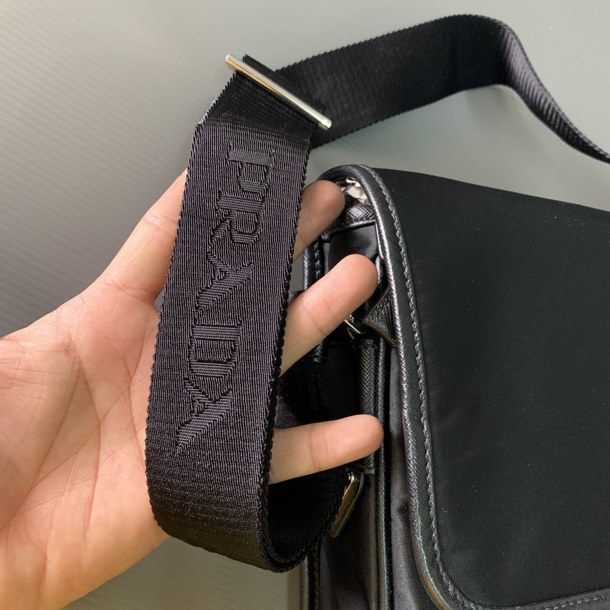 Prada Prada Nylon Black Mesengger Bag Size ONE SIZE - 13 Thumbnail