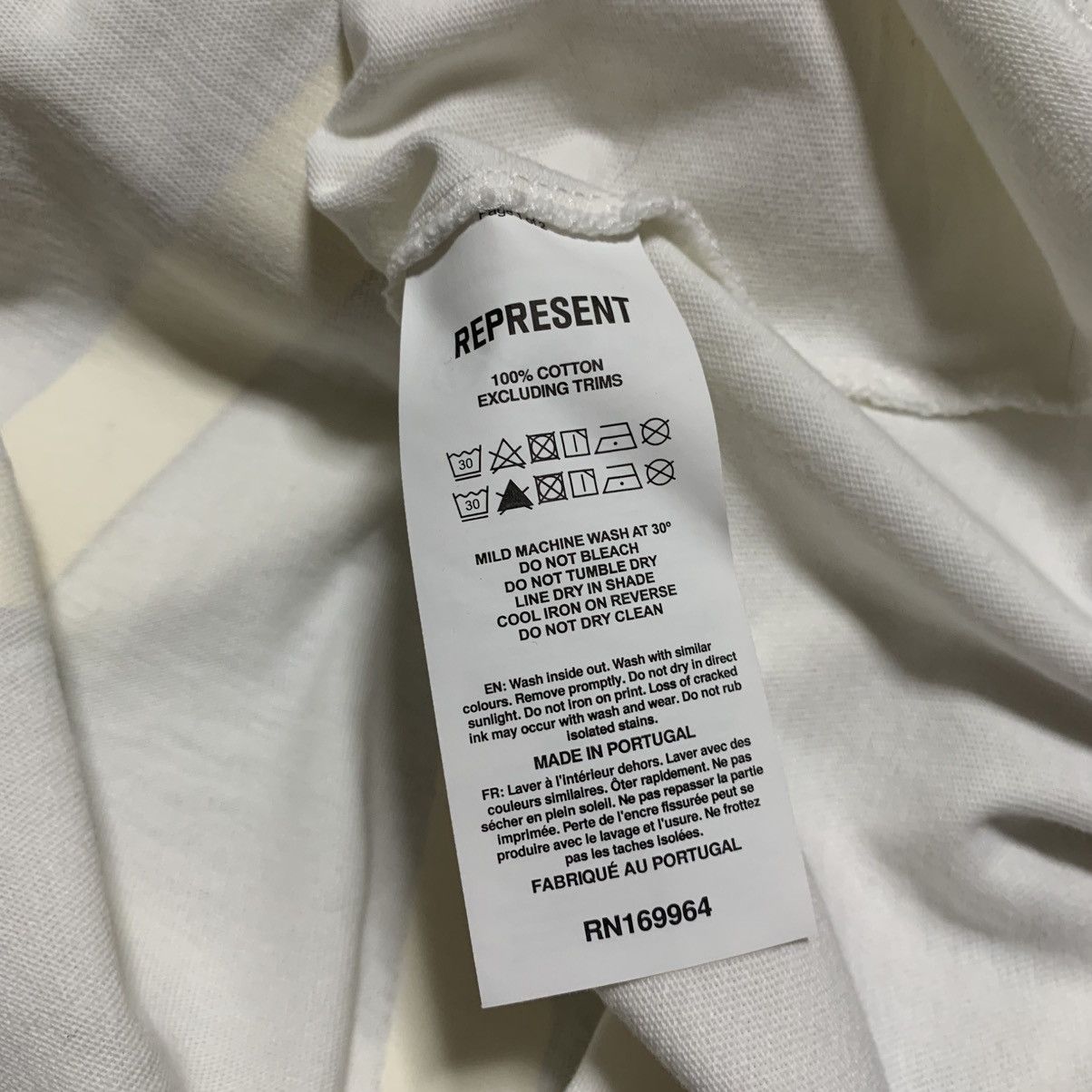 Represent Clo. Represent Medium Masking Tape Initial Flat White Tee Size US M / EU 48-50 / 2 - 7 Thumbnail