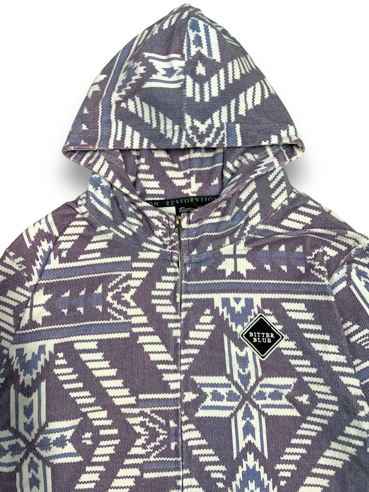 Other Vintage Bitter Blue Native Aztec Full Zip Hoodies Size US M / EU 48-50 / 2 - 5 Thumbnail