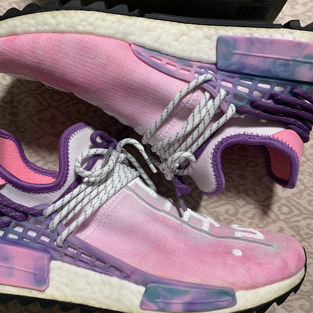 Adidas × Pharrell Adidas Human Race NMD “Holi Festival” (Pink Glow) 2018 Size US 10.5 / EU 43-44 - 2 Thumbnail