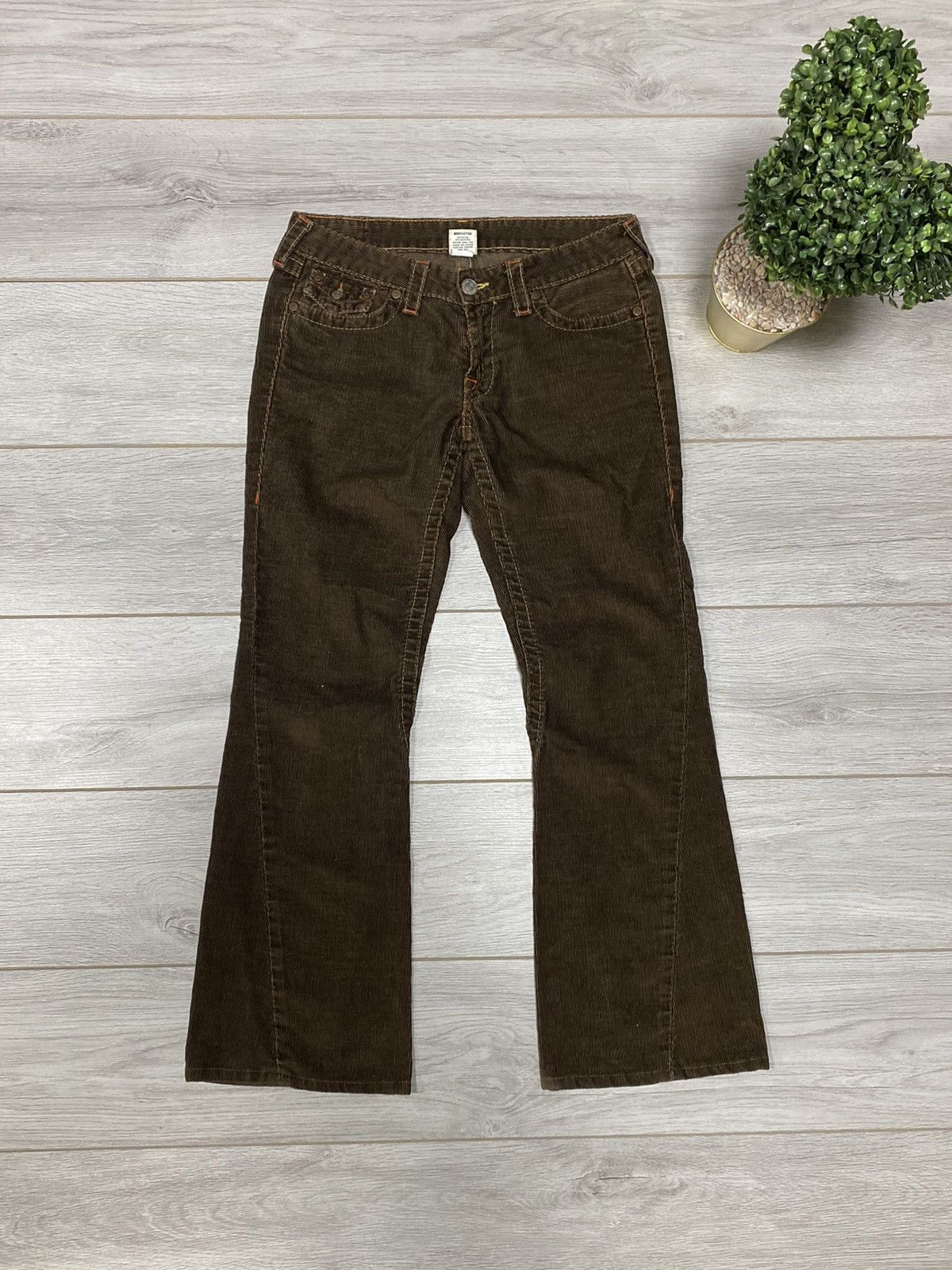 True Religion True Religion RARE corduroy vintage USA stitched flare jeans Size 30" / US 8 / IT 44 - 3 Thumbnail