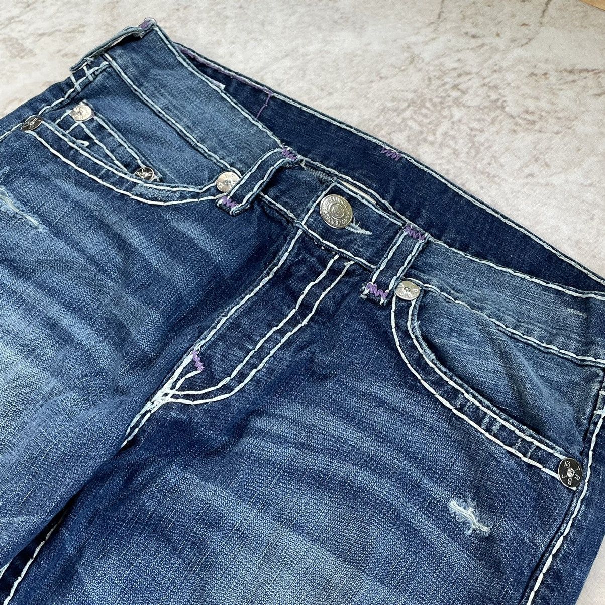 Japanese Brand × True Religion True Religion Baggy Y2K Distressed Chief Keef Wide Jeans Size US 36 / EU 52 - 9 Thumbnail