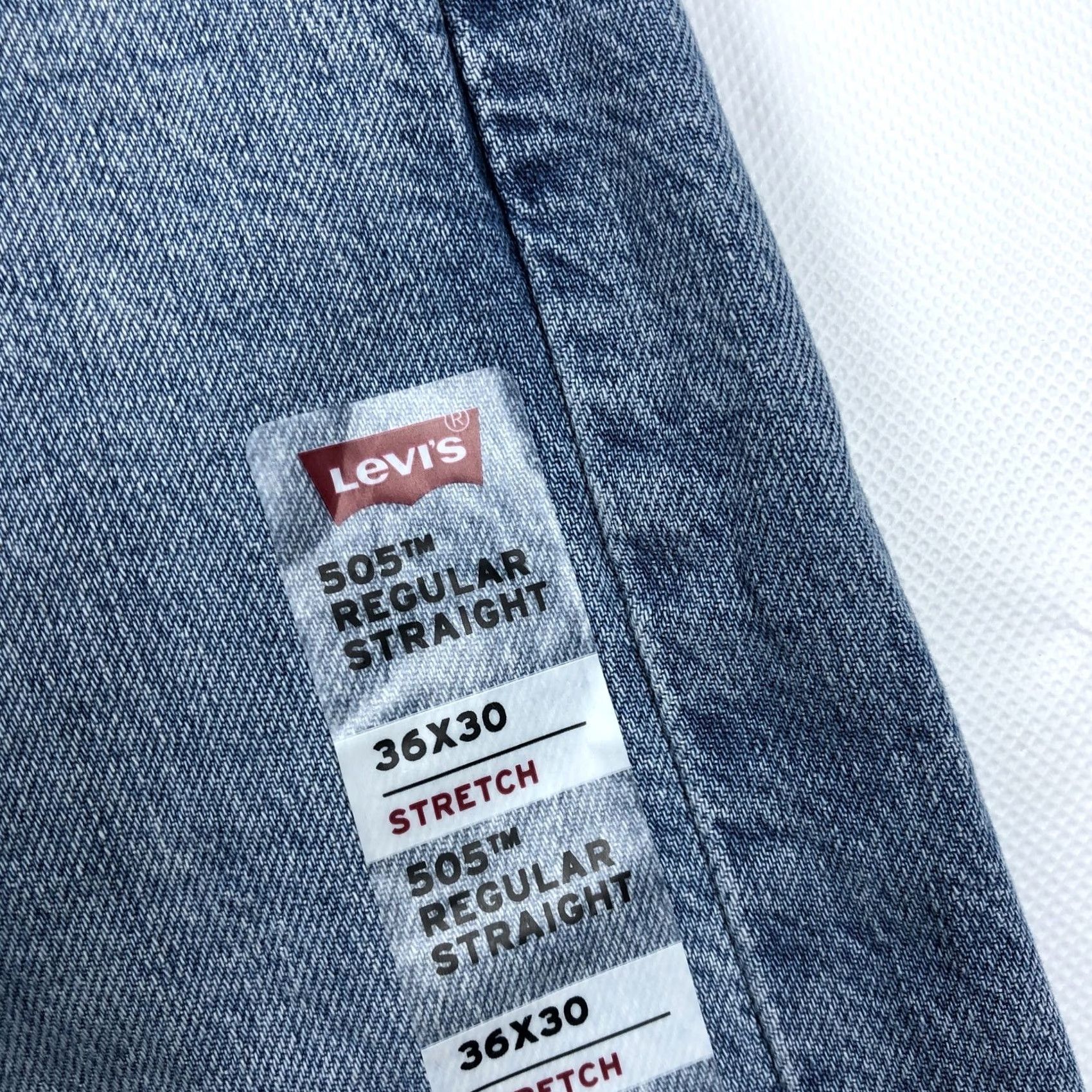 Levi's Levi's 505 Regular Straight Jeans Light Wash Men 36x30 Denim Stretch Belt Loops 5-Pocket Zipper Button NWT Size US 36 / EU 52 - 3 Thumbnail