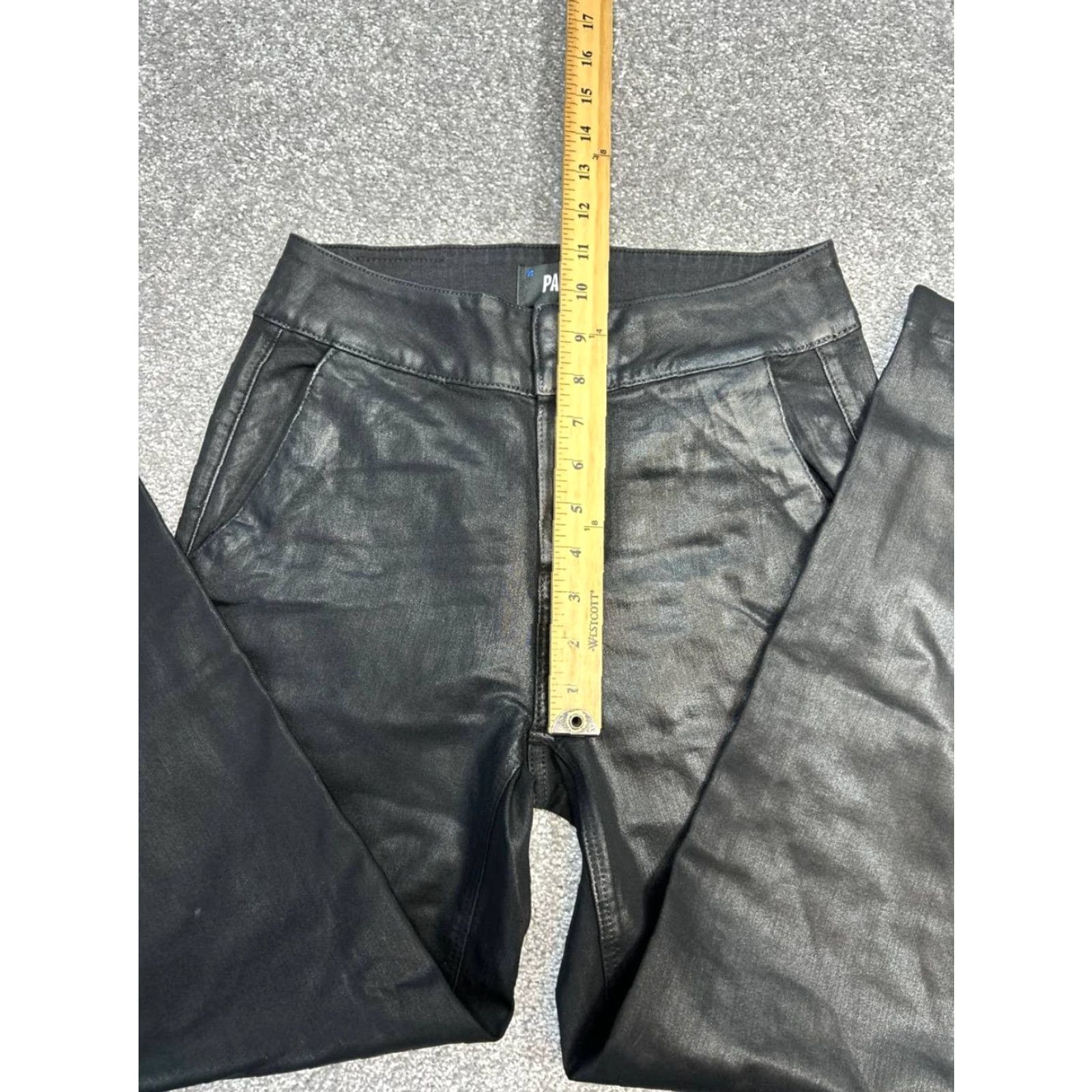 Paige Paige Nellie Cropped Jeans Women 25 Black Denim High Rise Wide Leg 26x26 Jeans Woman Slim Stretch Cotton Spandex Rayon Paige Rich City Preppy Modern Size 42" / US 20 - 4 Thumbnail
