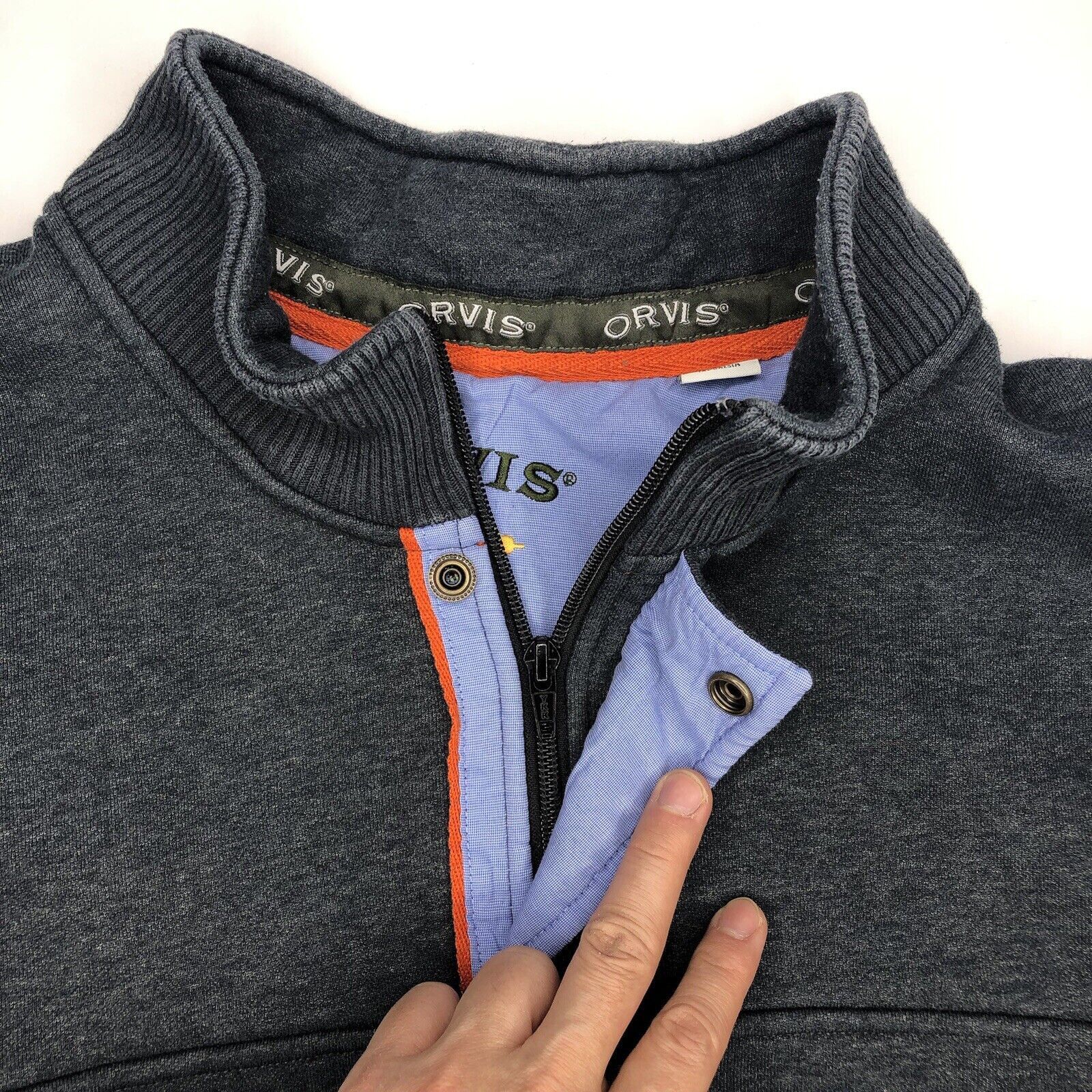 Orvis Orvis Sweatshirt Mens XXL Gray Fleece 1/4 Zip Pullover Size US XXL / EU 58 / 5 - 4 Thumbnail