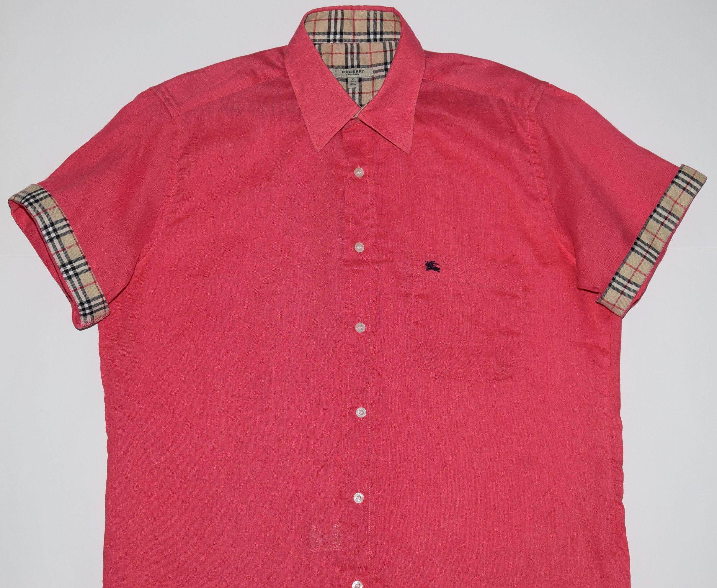 Burberry VINTAGE BURBERRY LINEN SHIRT NOVA CHECK TRIM LOGO ACTUAL L Size US L / EU 52-54 / 3 - 2 Thumbnail