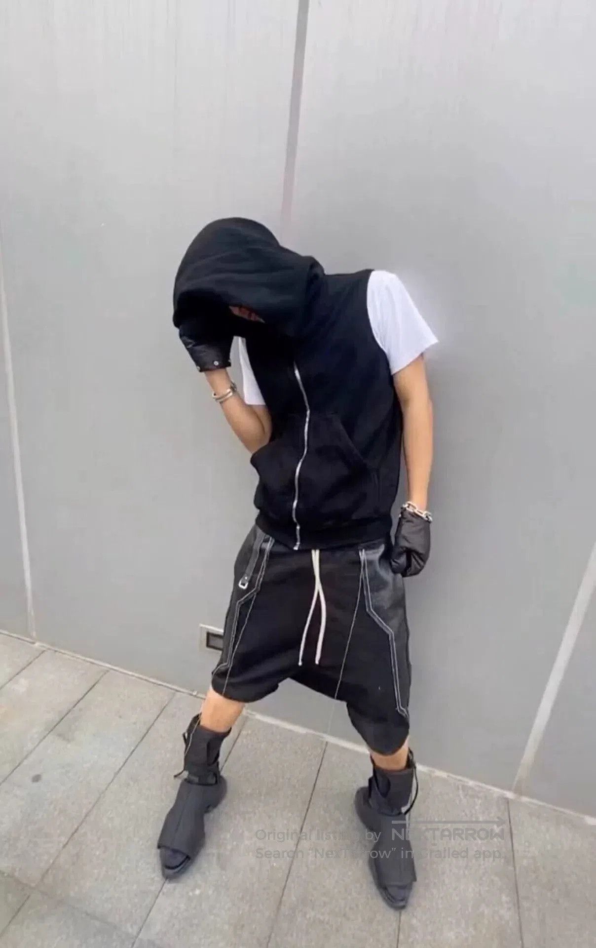 Rick Owens Drkshdw Rick Owens DRKSHDW Black Hooded Vest. Size US L / EU 52-54 / 3 - 6 Thumbnail