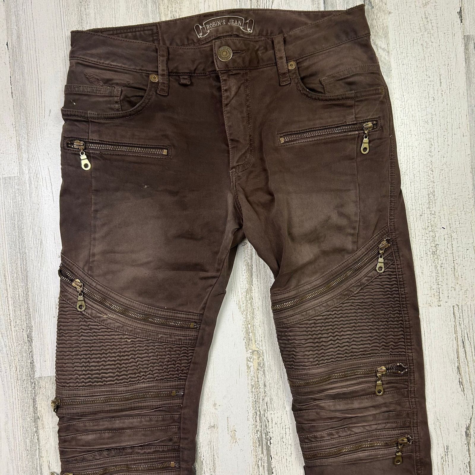 Robins Jeans ROBIN'S JEAN Men's Brown Straight Leg 'The Show' Cargo Pants Size US 29 - 2 Thumbnail