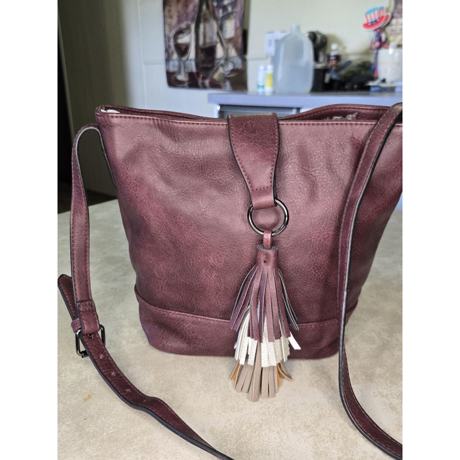 Steve Madden Madden girl handbag maroon with tassel Size ONE SIZE - 2 Thumbnail