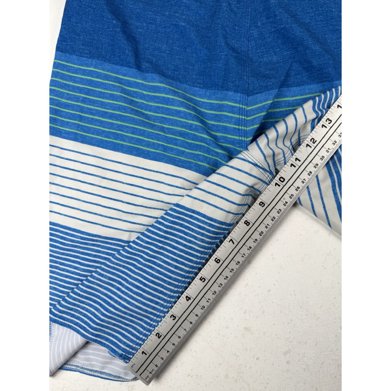 Billabong Billabong Board Shorts Men Bottom Teal Blue 33 Striped Unlined Side Pocket Bottoms Regular Size 33 Size 33 Size US 33 - 6 Thumbnail