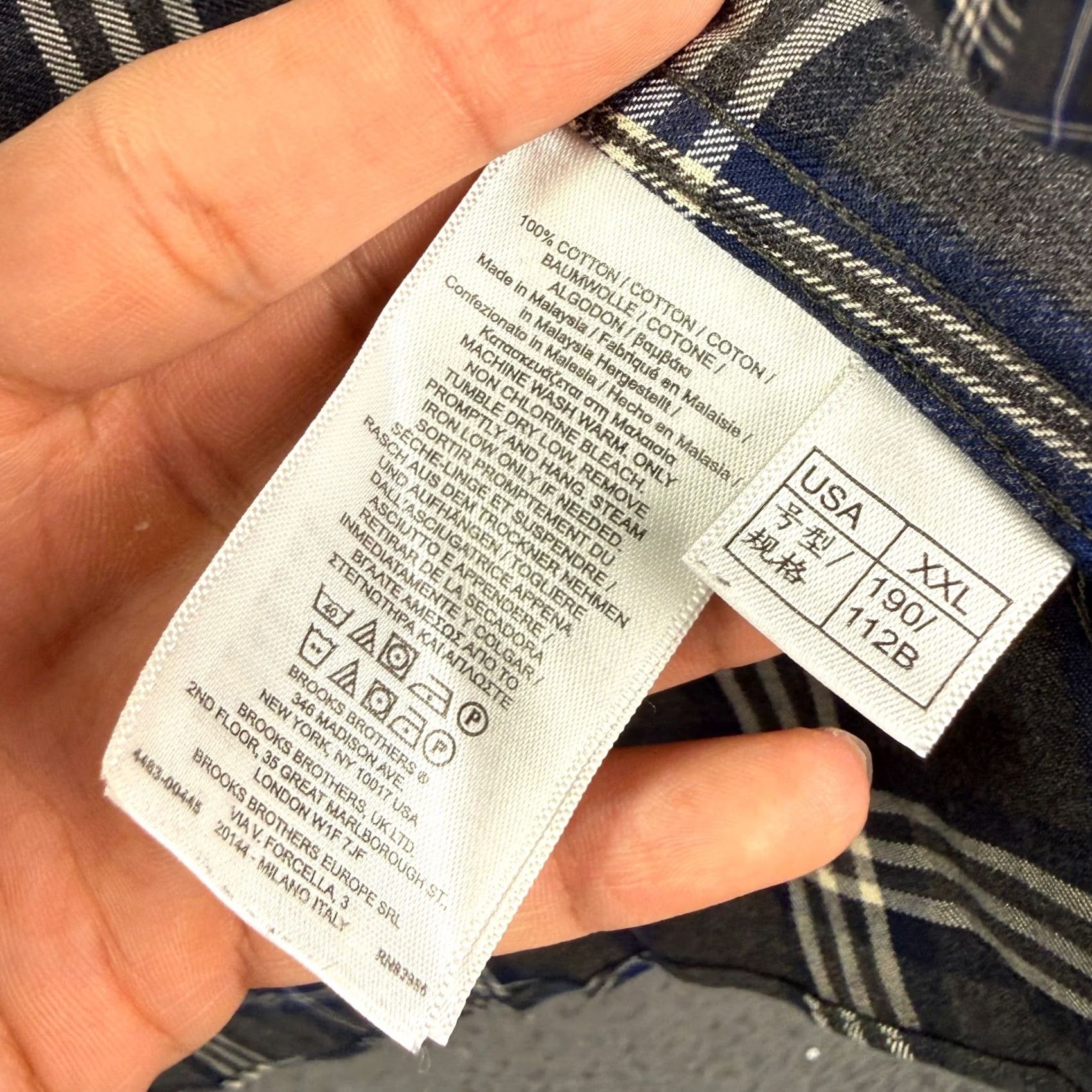 Brooks Brothers Brooks Brothers Shirt Mens 2XL Gray Plaid 100% American Supima Cotton Non-iron Size US XXL / EU 58 / 5 - 4 Thumbnail