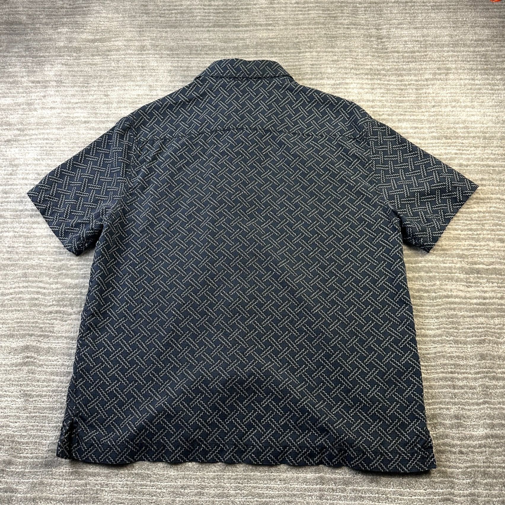 Nat Nast VINTAGE Nat Nast Shirt Mens M Blue Camp Casual Bowling Silk Blend Geometric Size US M / EU 48-50 / 2 - 2 Thumbnail