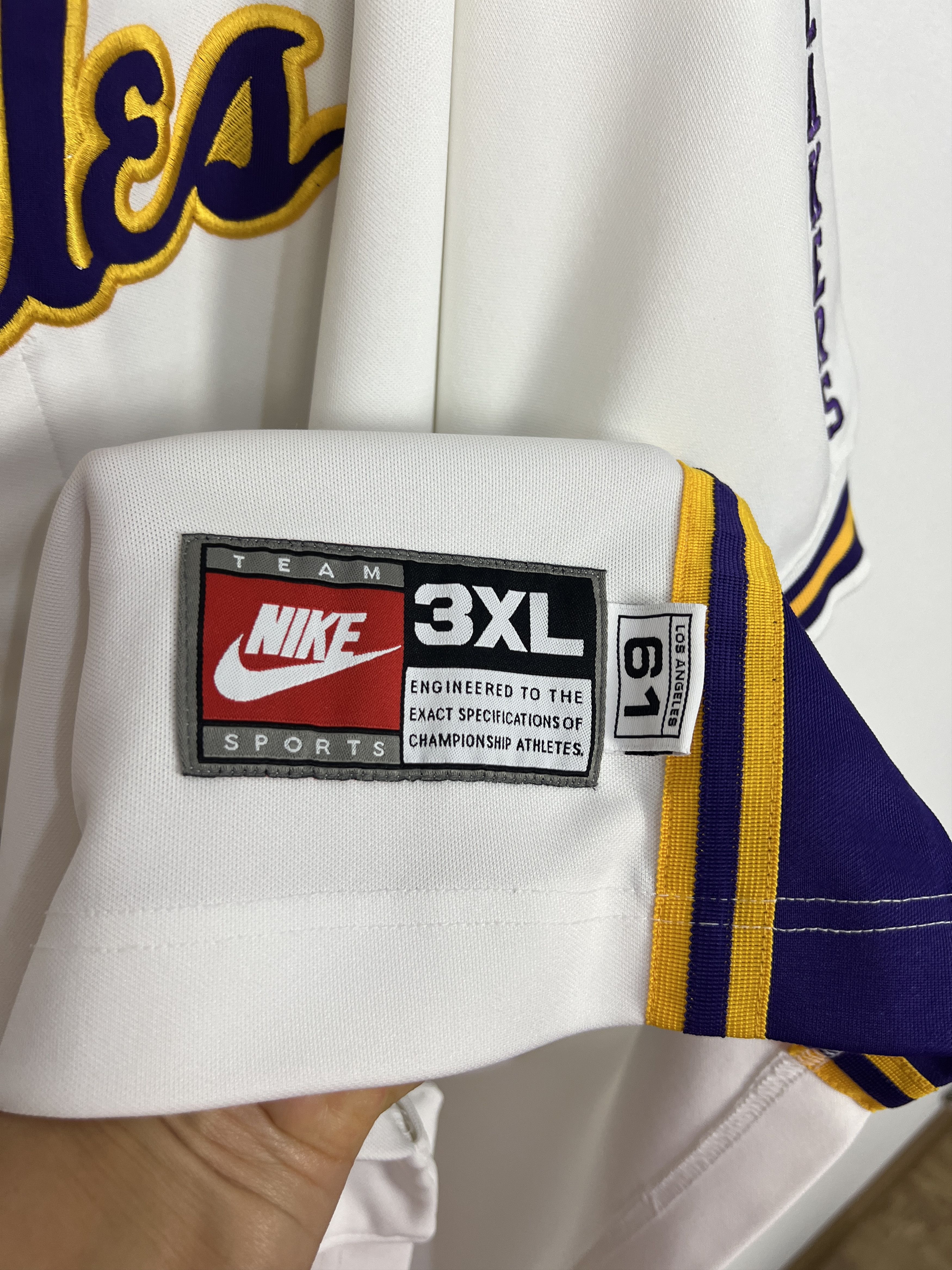 Los Angeles Lakers NBA Shooting Warm UP Jersey Jacket Sz 3XL