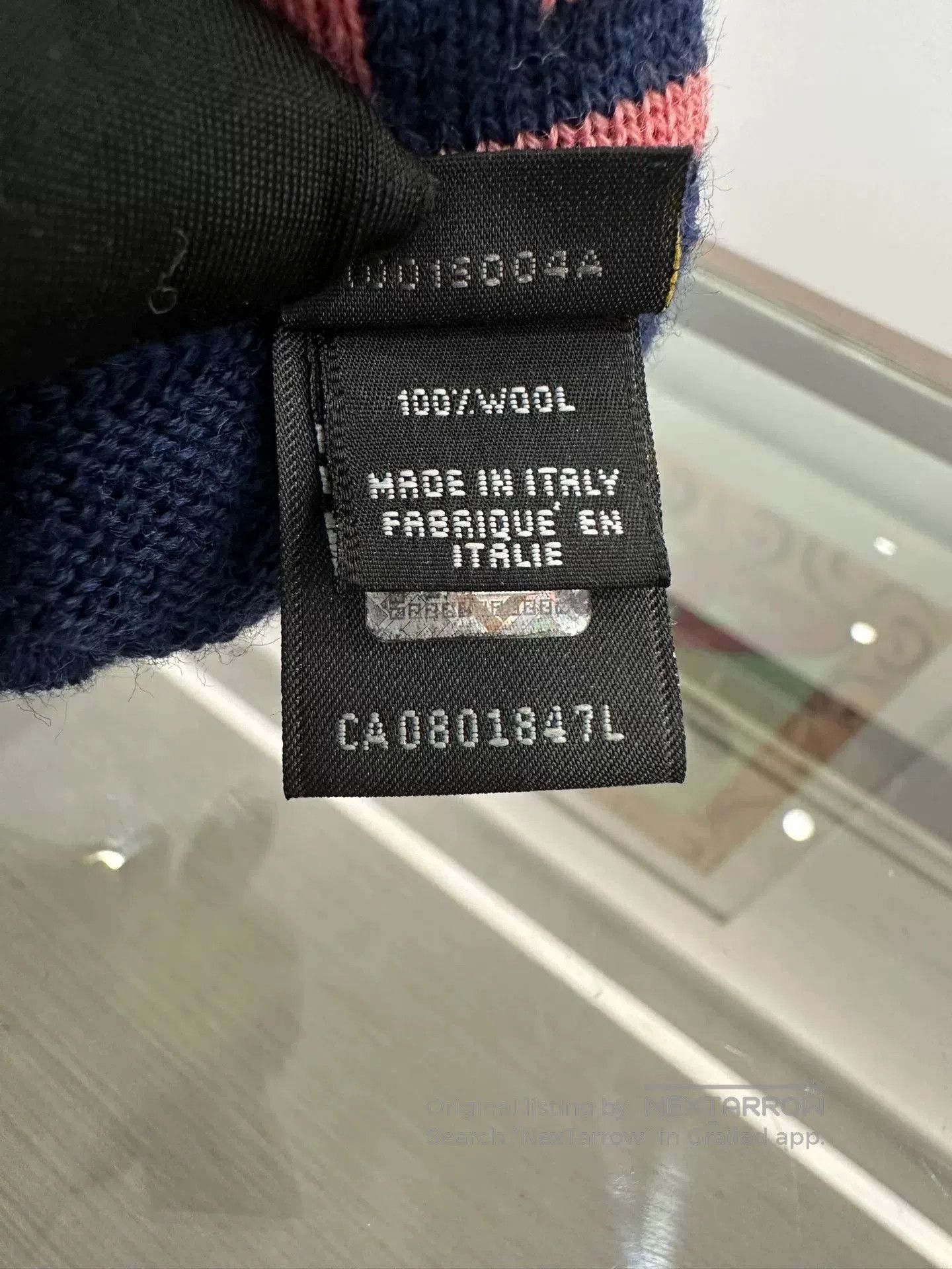 Fendi Fendi Pink Double F Logo Navy Wool Gloves. Size ONE SIZE - 5 Thumbnail