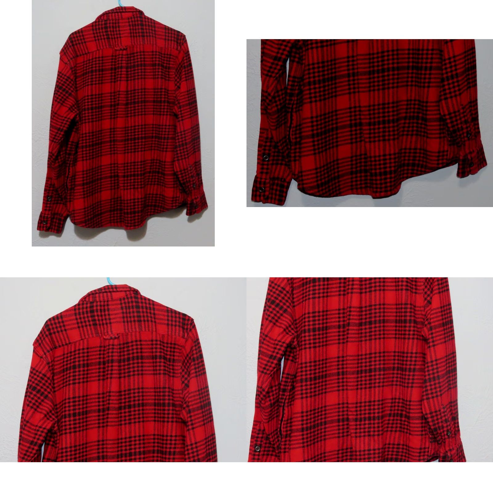 Vintage Woolrich Woolen Mills Shacket Plaid Flannel Jacket Red Mens XL Long Sleeve Button Collared Hand Warmer Pockets Size US XL / EU 56 / 4 - 8 Thumbnail