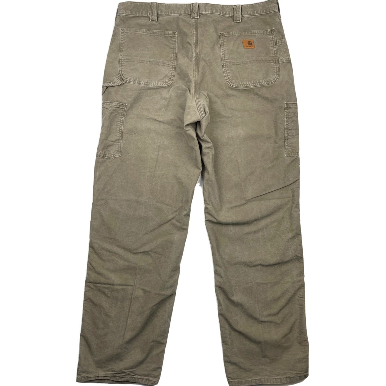 Carhartt VINTAGE Carhartt Pants Canvas Work Dungaree Carpenter 5-Pocket Original Dungaree Fit 38 x 34 Gray 100% Cotton Mens Mens B151 LBR Size US 38 / EU 54 - 3 Thumbnail