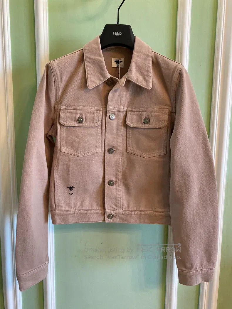 Dior Dior Lotus pink denim jacket Size XS / US 0-2 / IT 36-38 - 1 Thumbnail