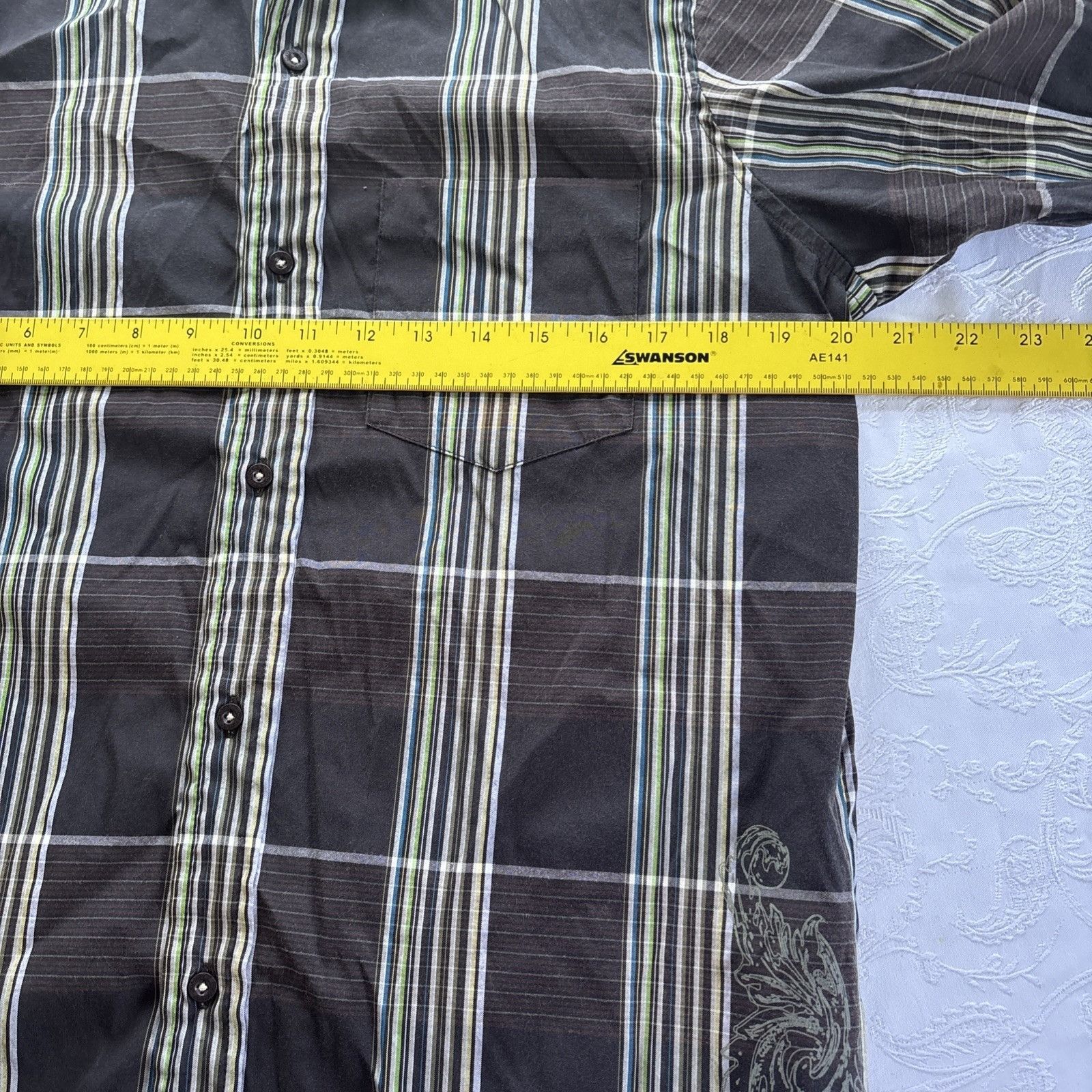 Rusty VTG Y2K Rusty Plaid Button Up Shirt Men's M Surf 00's 90s Size US M / EU 48-50 / 2 - 7 Thumbnail