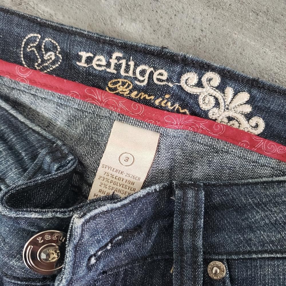 Designer Dark Denim Detailed Refuge Bootcut Jean Size 30" / US 8 / IT 44 - 3 Thumbnail