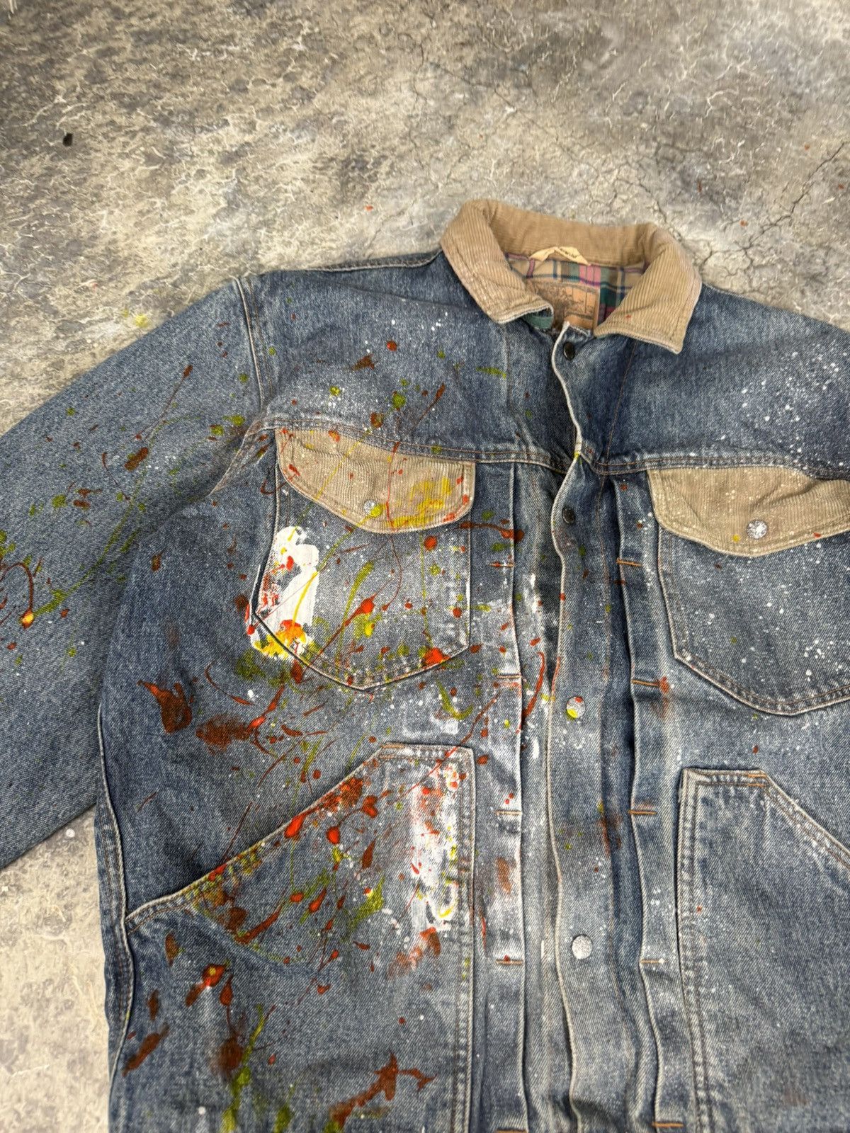Japanese Brand × Vintage Vintage Painters Denim Jacket Size US L / EU 52-54 / 3 - 4 Thumbnail
