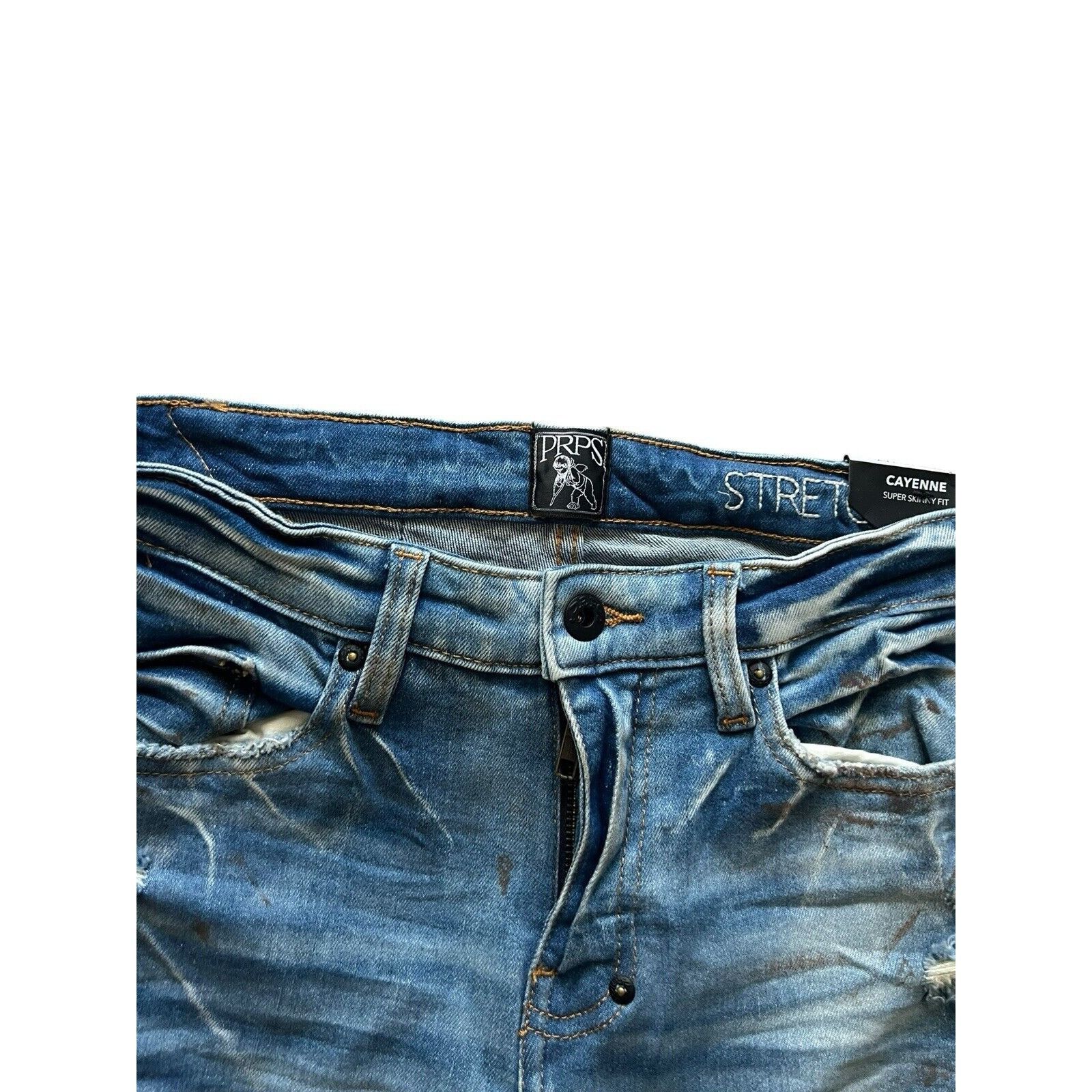 Prps PRPS Cayenne Skinny Fit Men's Stretch Jeans Blue Size 29/32 Size US 29 - 6 Thumbnail