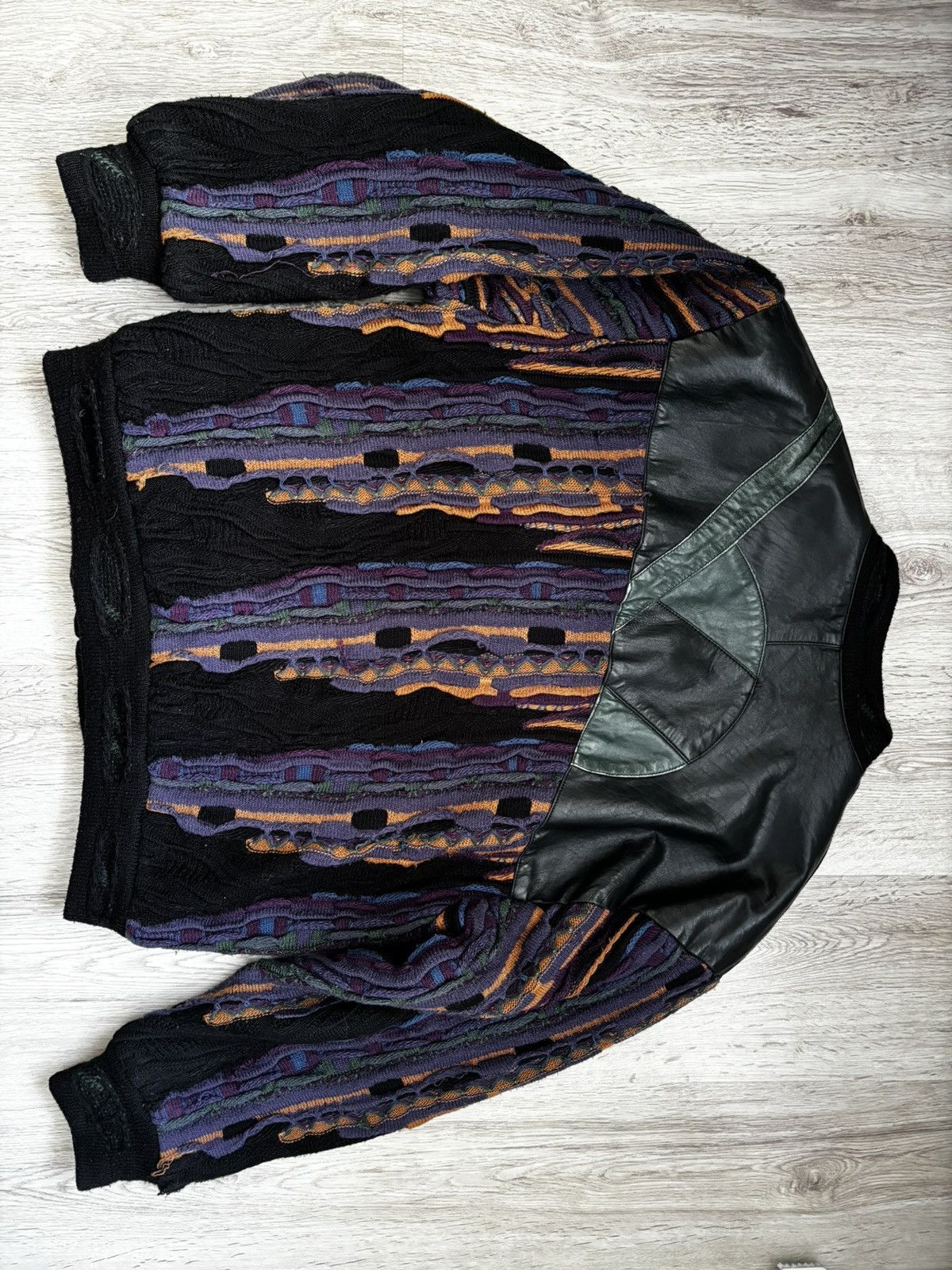 Other ARCHIVE VINTAGE SAXONY COOGI INSPIRED LEATHER KNIT JACKET Size US M / EU 48-50 / 2 - 15 Thumbnail