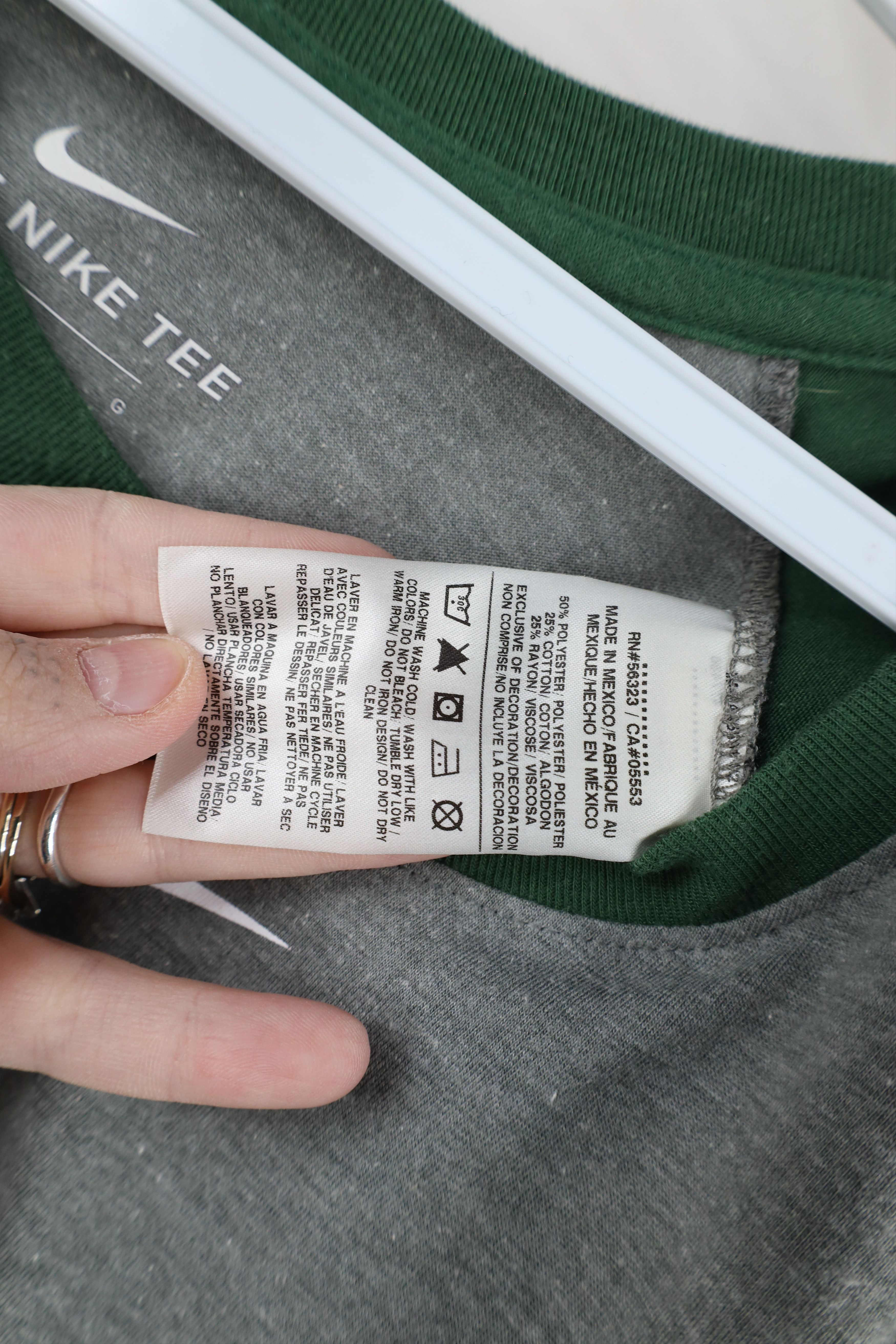 Nike × Vintage Nike Mini Swoosh Michigan State University Raglan T-Shirt Size US L / EU 52-54 / 3 - 7 Thumbnail