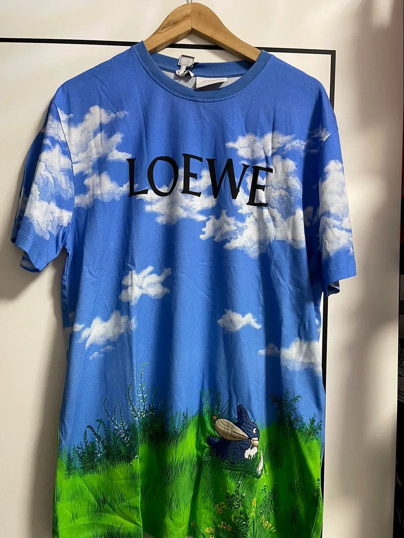 Loewe Loewe Unisex T-Shirt with Clouds and Rabbit-dmc Size US M / EU 48-50 / 2 - 1 Thumbnail