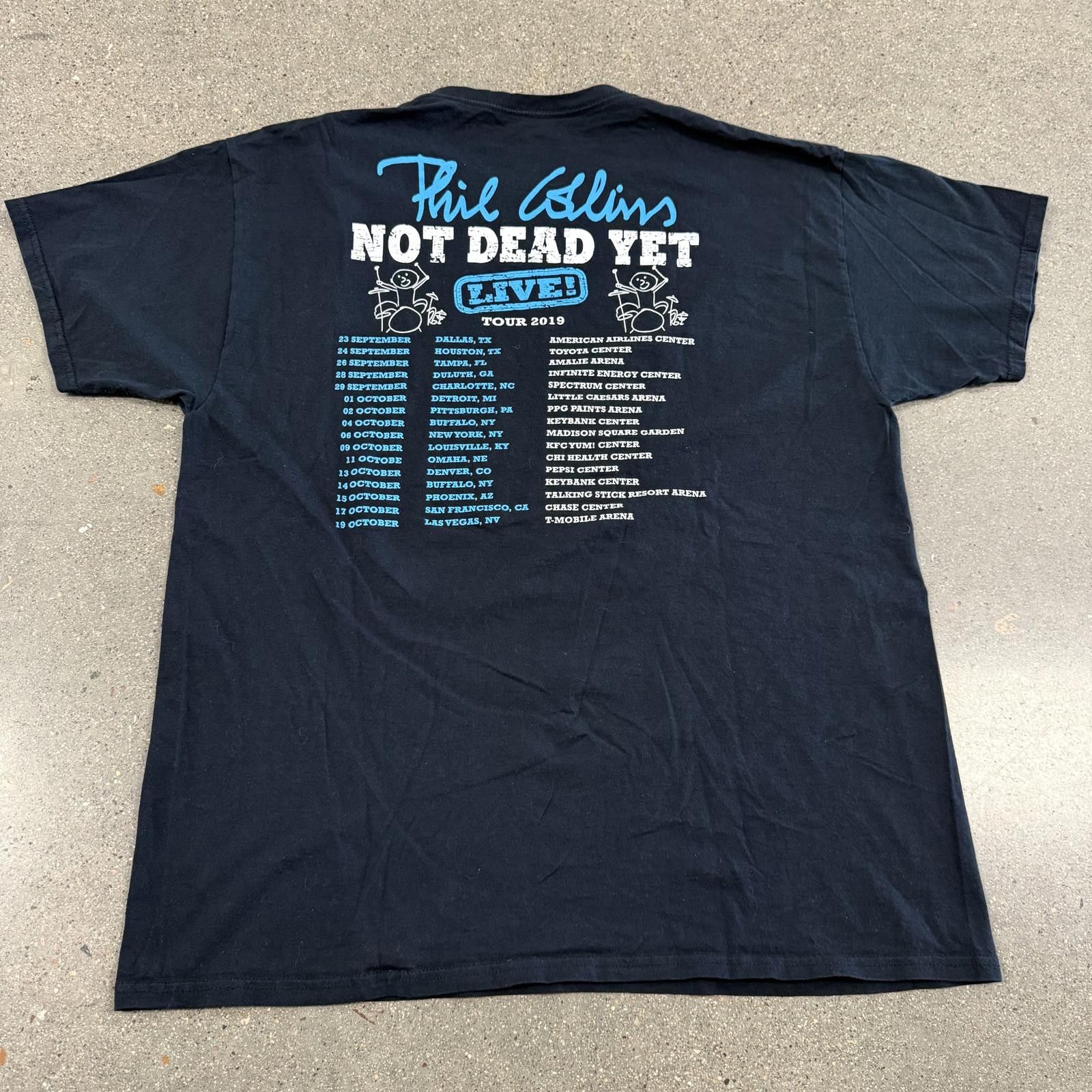 Fruit Of The Loom Phil Collins Not Dead Yet Concert Tour 2019 T-Shirt XL Size US L / EU 52-54 / 3 - 6 Thumbnail