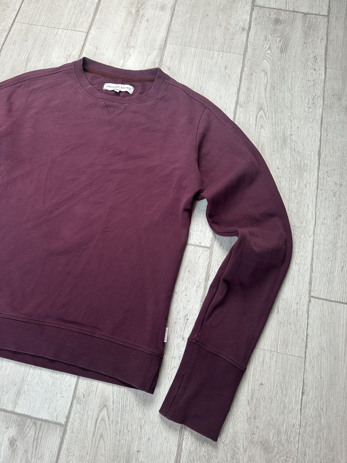 Orlebar Brown Orlebar Brown Sweatshirt Burgundy Mens Crew Neck Pullover Size US S / EU 44-46 / 1 - 2 Thumbnail