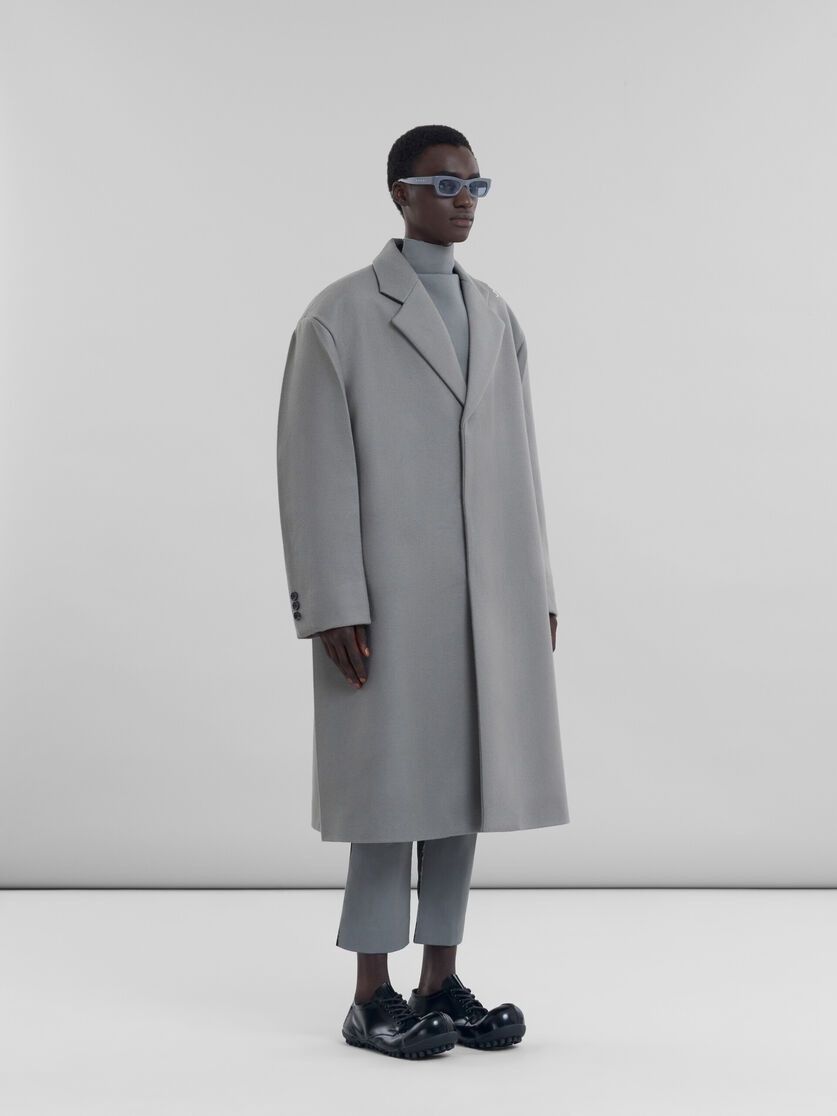 Marni o1w1db11025 Oversized Coat in Grey Size US L / EU 52-54 / 3 - 3 Thumbnail