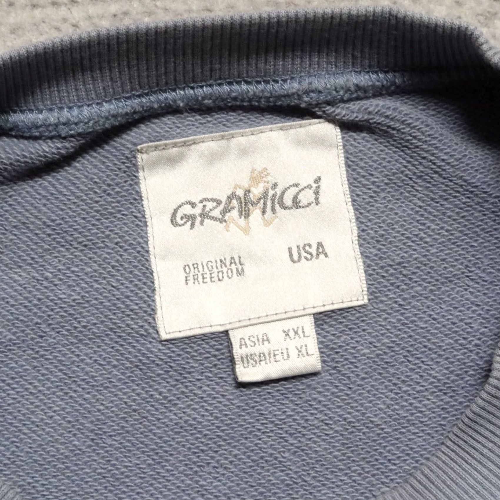 Gramicci VINTAGE Gramicci Sweatshirt Crew Neck XL Blue Mens Size US XL / EU 56 / 4 - 6 Thumbnail
