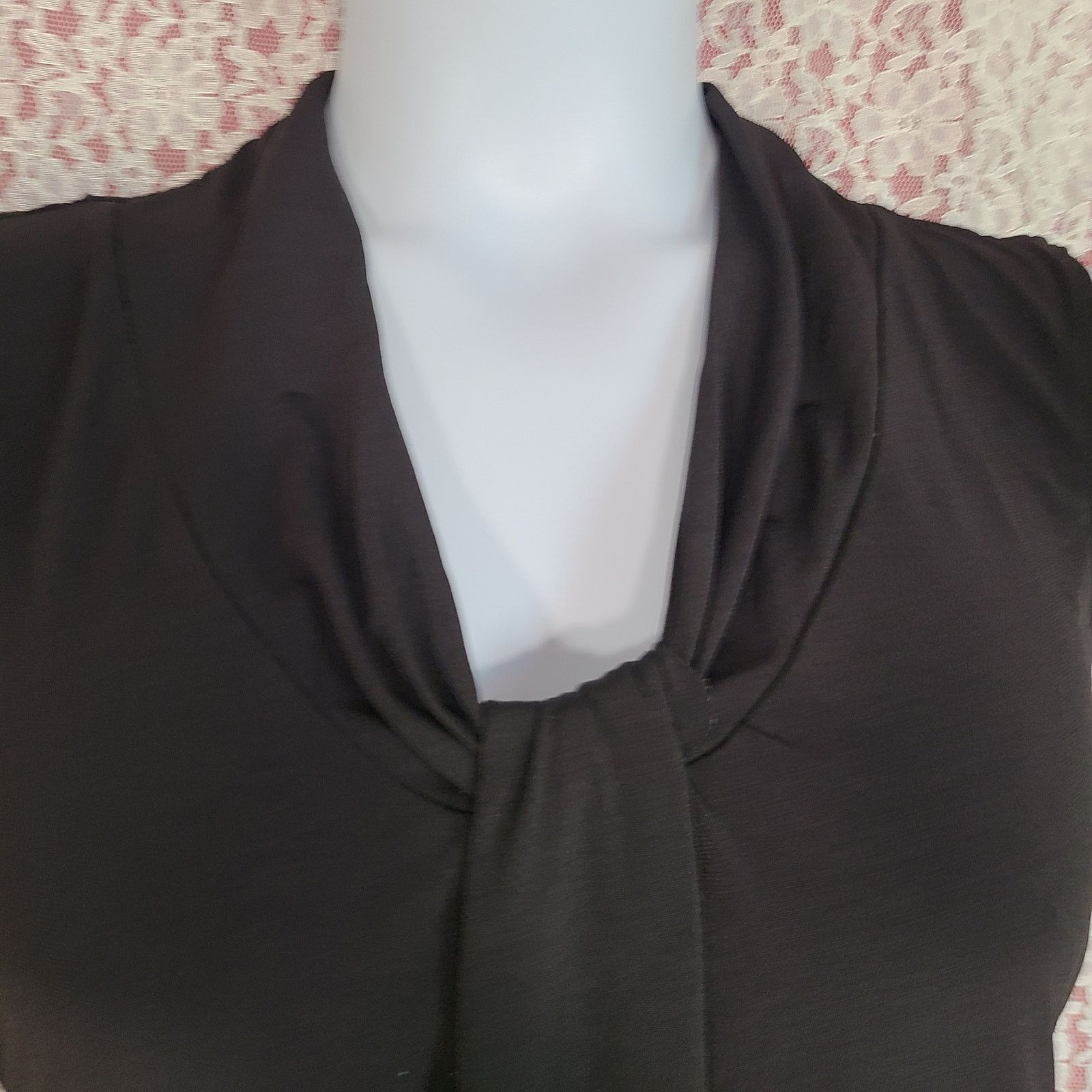 Mary McFadden Vintage 90s Mary Mcfadden black drape sleeveless top large Size L / US 10 / IT 46 - 5 Thumbnail