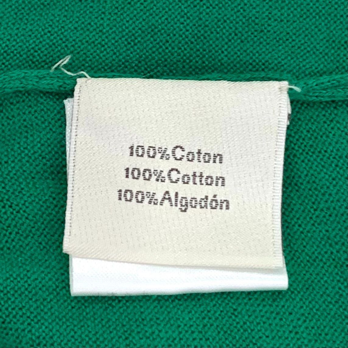 Hermes Hermès Green Cotton Knit Short-Sleeve Sweater With White Tri Size S / US 4 / IT 40 - 4 Thumbnail