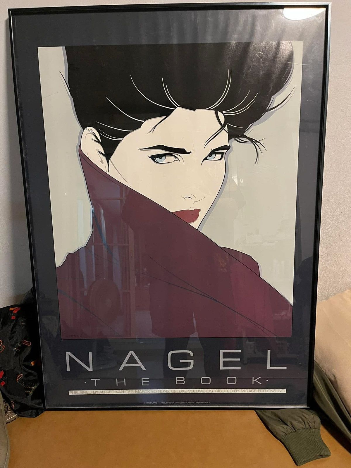 Vintage 1980s Original Gorgeous Patrick Nagel "The Book" Art Poster Size ONE SIZE - 1 Thumbnail