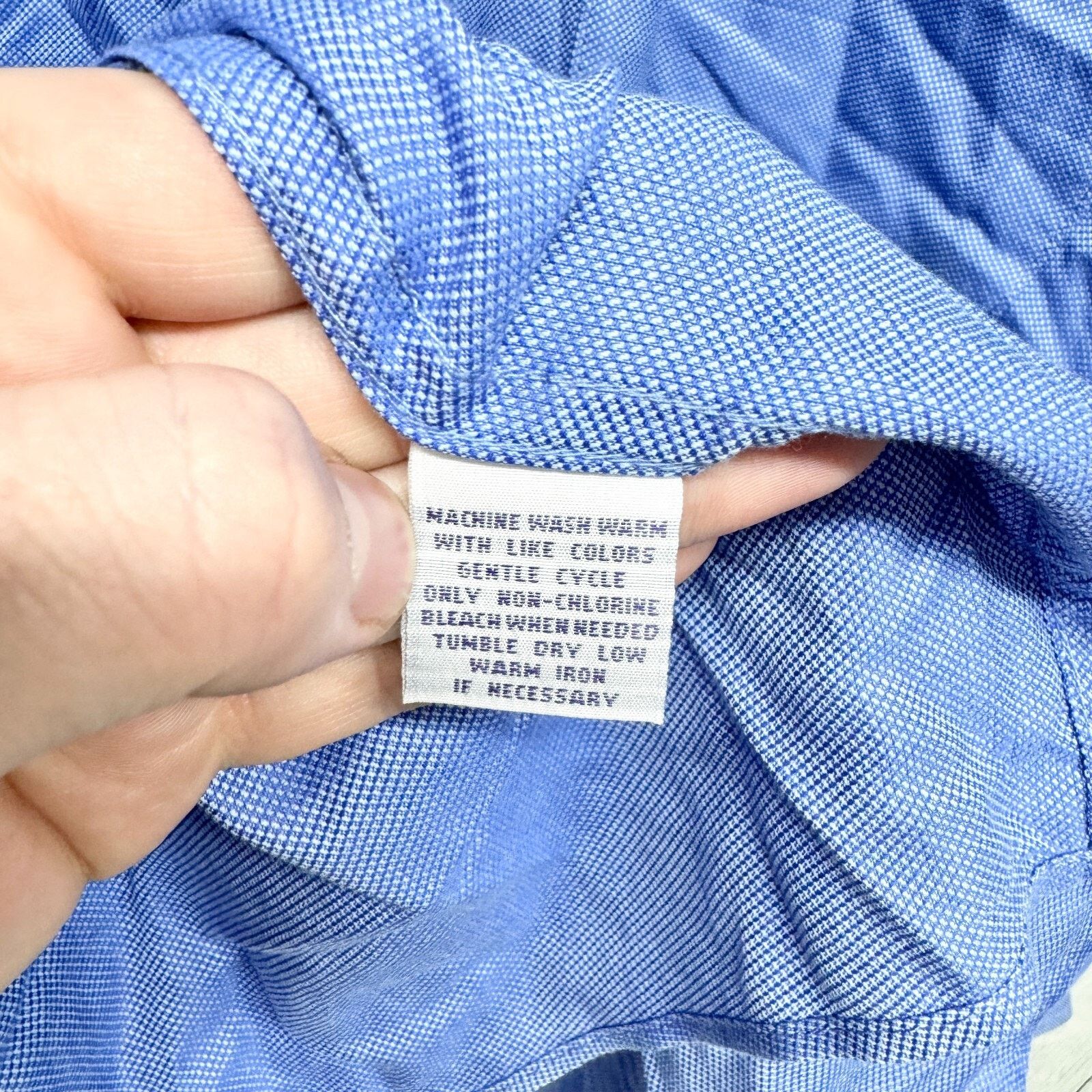 Alan Flusser Alan Flusser Shirt XL Long Sleeve Button Down Cotton Blue Size US XL / EU 56 / 4 - 4 Thumbnail