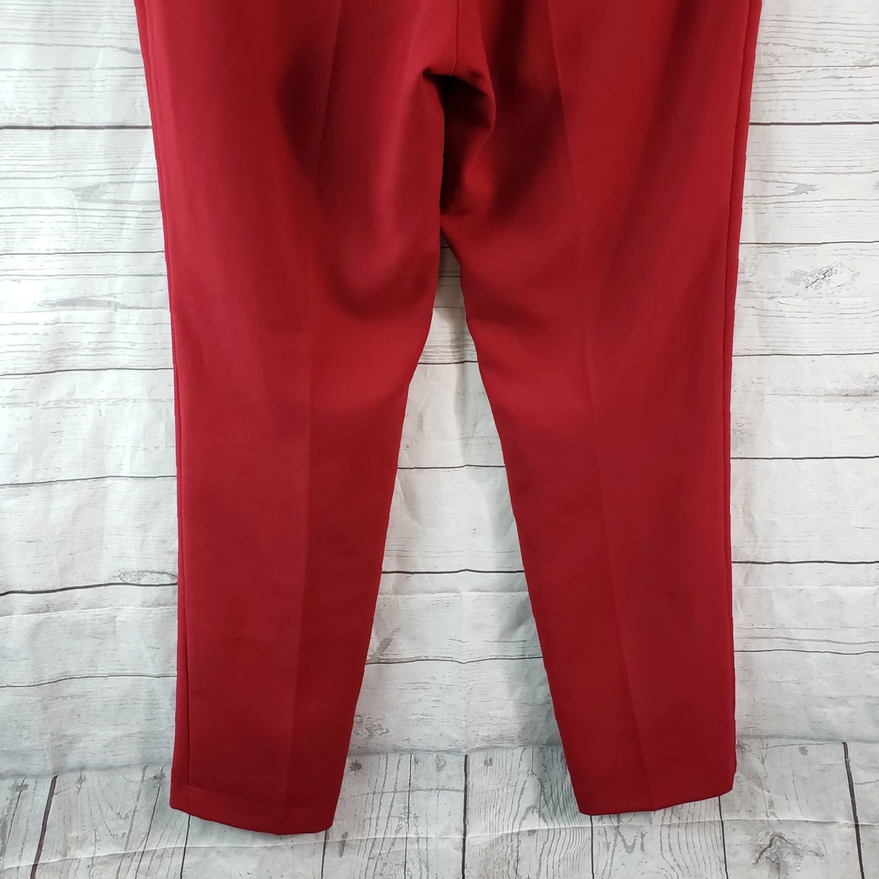 Asos ASOS Womens Pants Size 6 Red High Rise Pleated Front Dress Pants Womens Size 28" / US 6 / IT 42 - 4 Thumbnail