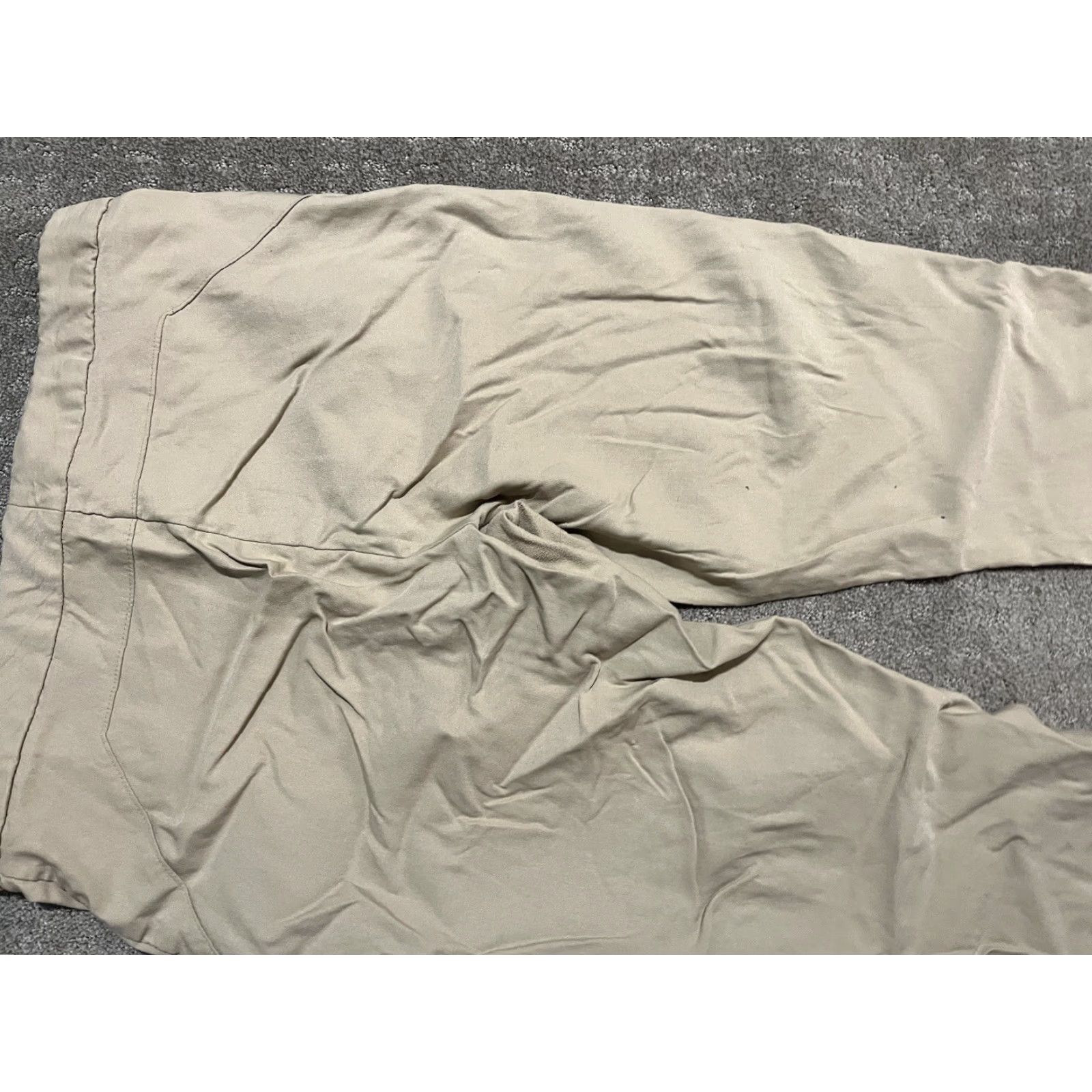 Calvin Klein Womens Calvin Klein Slim Leg Dress Pants Sz 10 Beige Rayon/Nylon/Spandex City Designer Slim Tapered Ankle Slits Wool? (Wait) Size 32" / US 10 / IT 46 - 4 Thumbnail