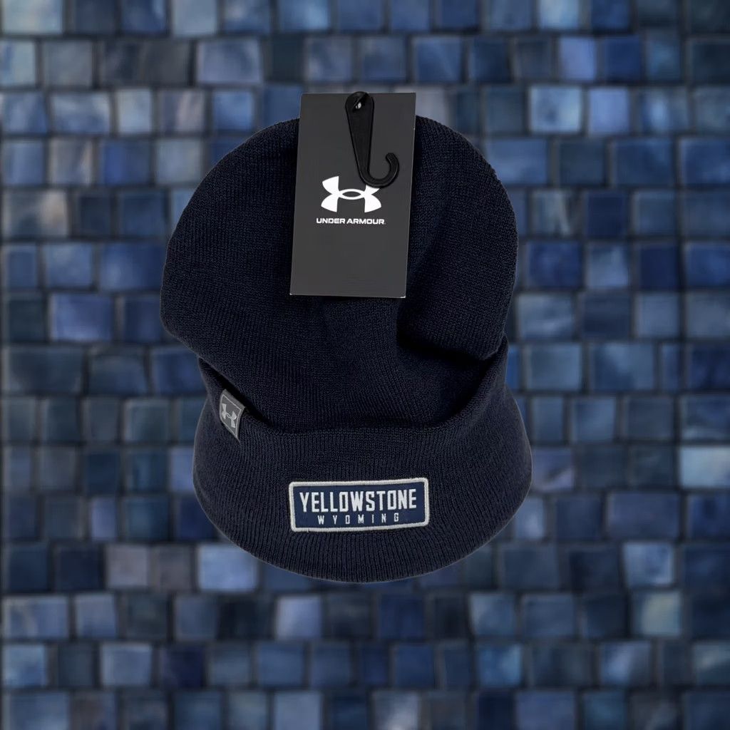Under Armour Under Armour Hat Mens One Size Blue Beanie Yellowstone Wyoming Cuffed Winter NWT Size ONE SIZE - 1 Thumbnail