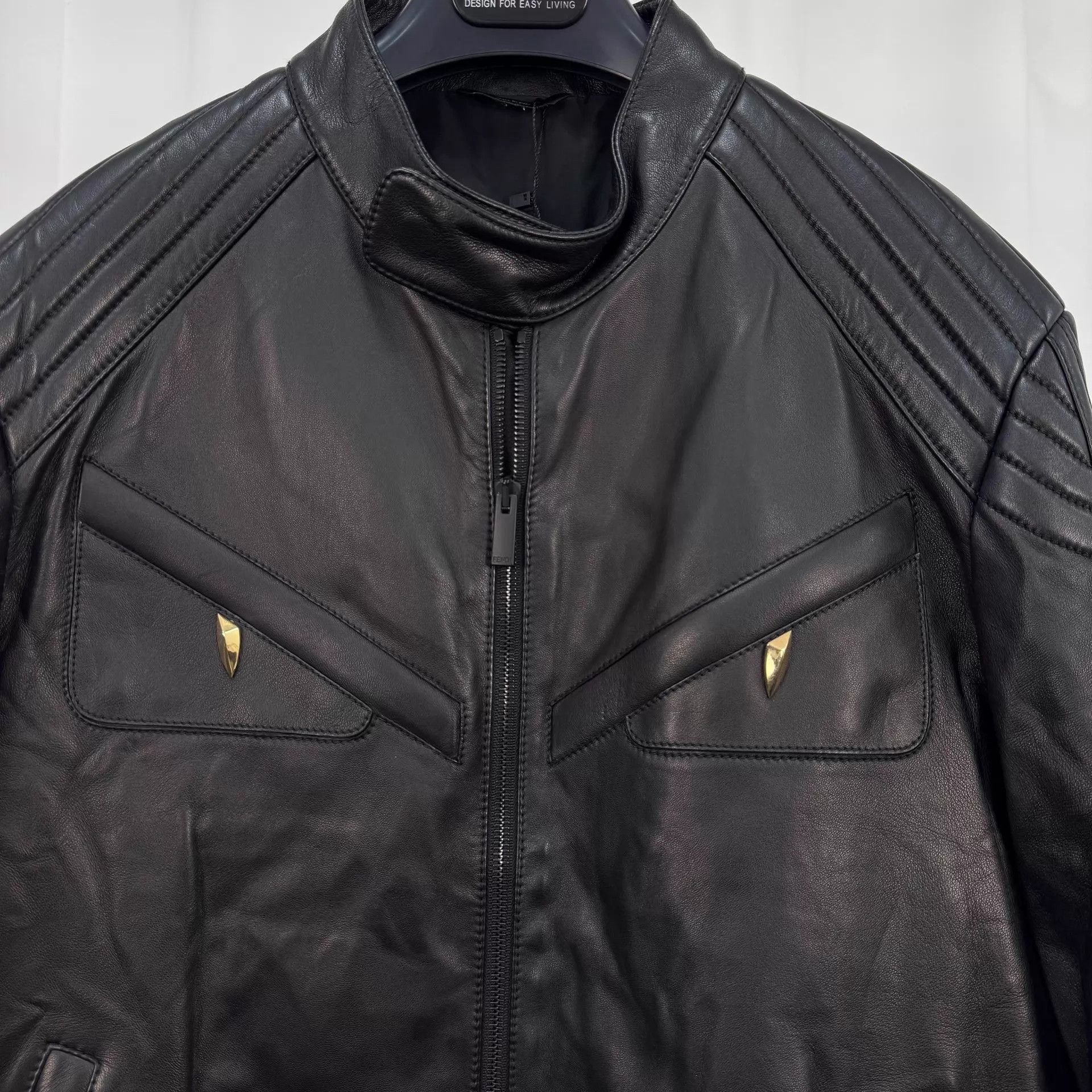 Fendi Fendi black sheepskin monster motorcycle jacket size 50 Size US M / EU 48-50 / 2 - 3 Thumbnail