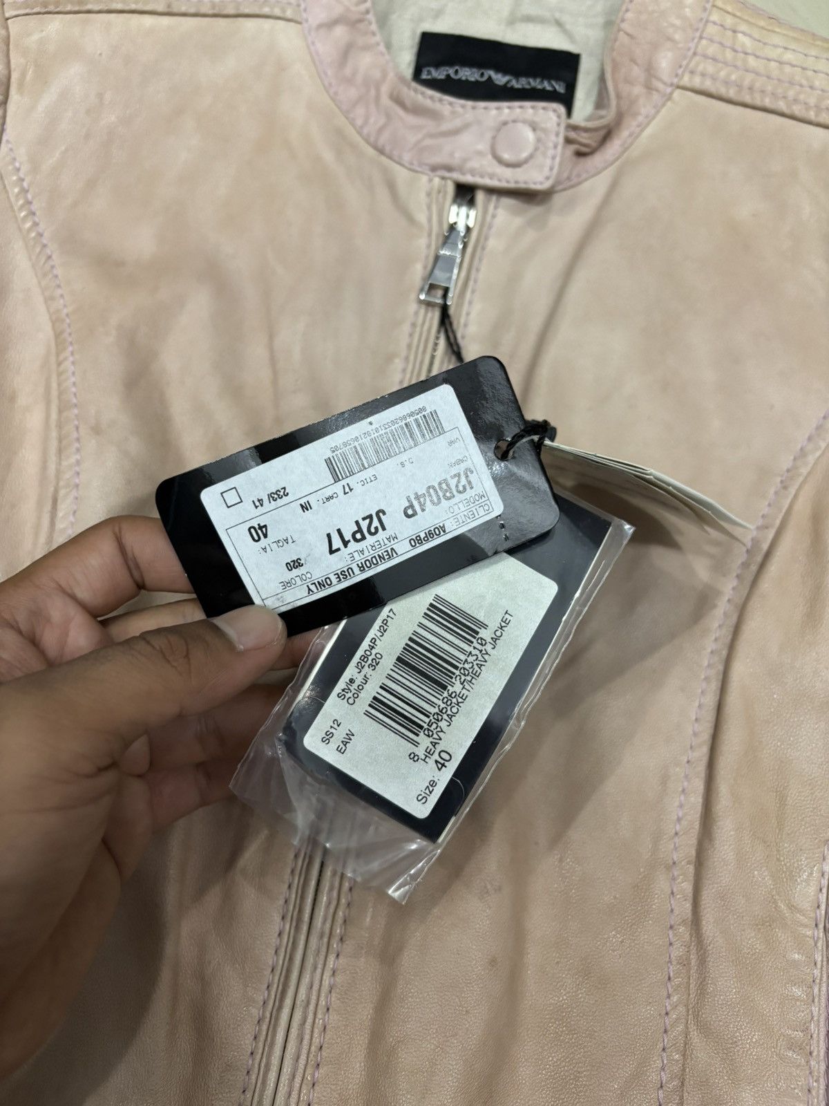 Emporio Armani Emporio Armani Leather Jacket Size S / US 4 / IT 40 - 8 Thumbnail