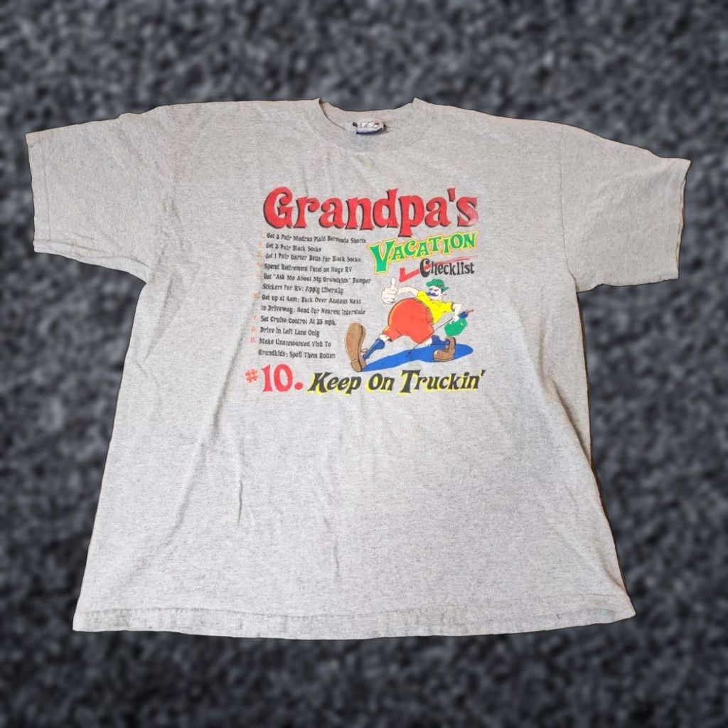 Vintage VINTAGE Y2K Funny RV Life Mens XL Gray Short Sleeve T Shirt TSI Crew Neck Cotton Size US XL / EU 56 / 4 - 1 Thumbnail