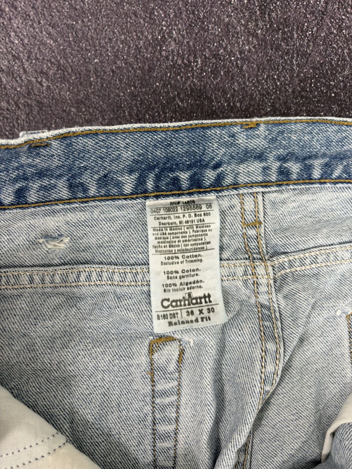 Carhartt Vintage 90s Carhartt USA Faded Washed Baggy Jeans Size US 36 / EU 52 - 18 Thumbnail