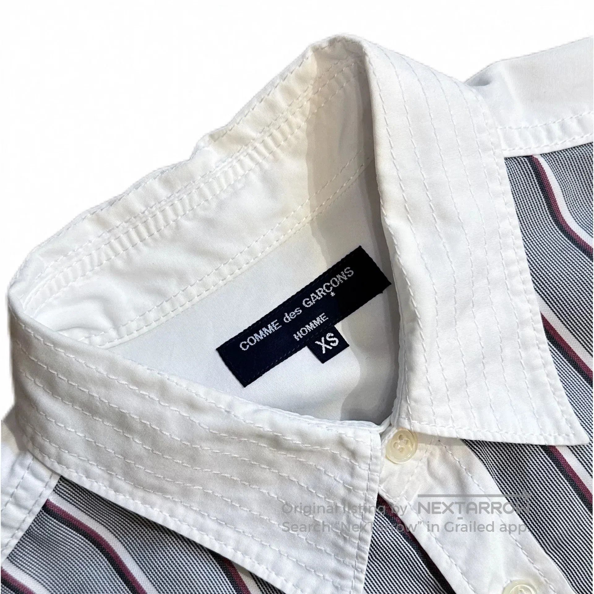 Comme des Garcons Comme Des Garçons Striped Patchwork Shirt. Size US XS / EU 42 / 0 - 4 Thumbnail