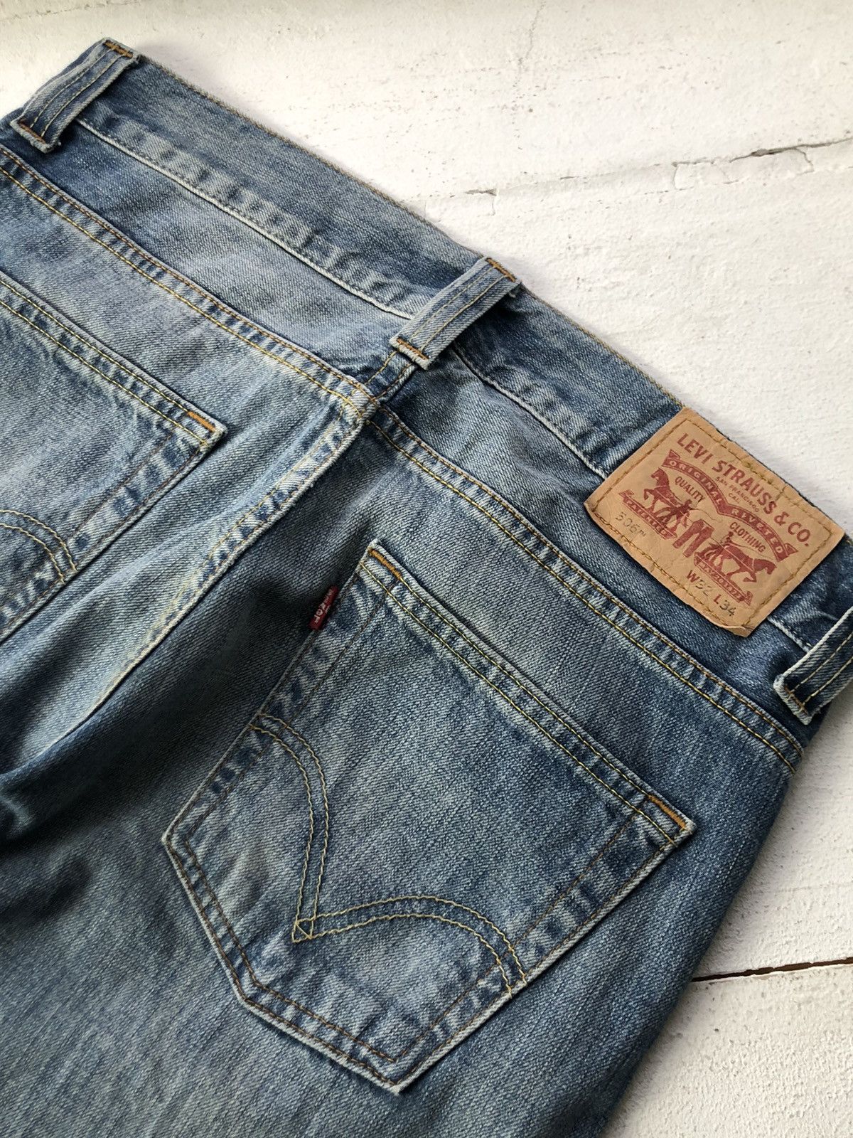 Levi's Retro VNTG 00s Y2K Levi’s 506 Bootcut Blue Denim Jeans Size US 32 / EU 48 - 4 Thumbnail